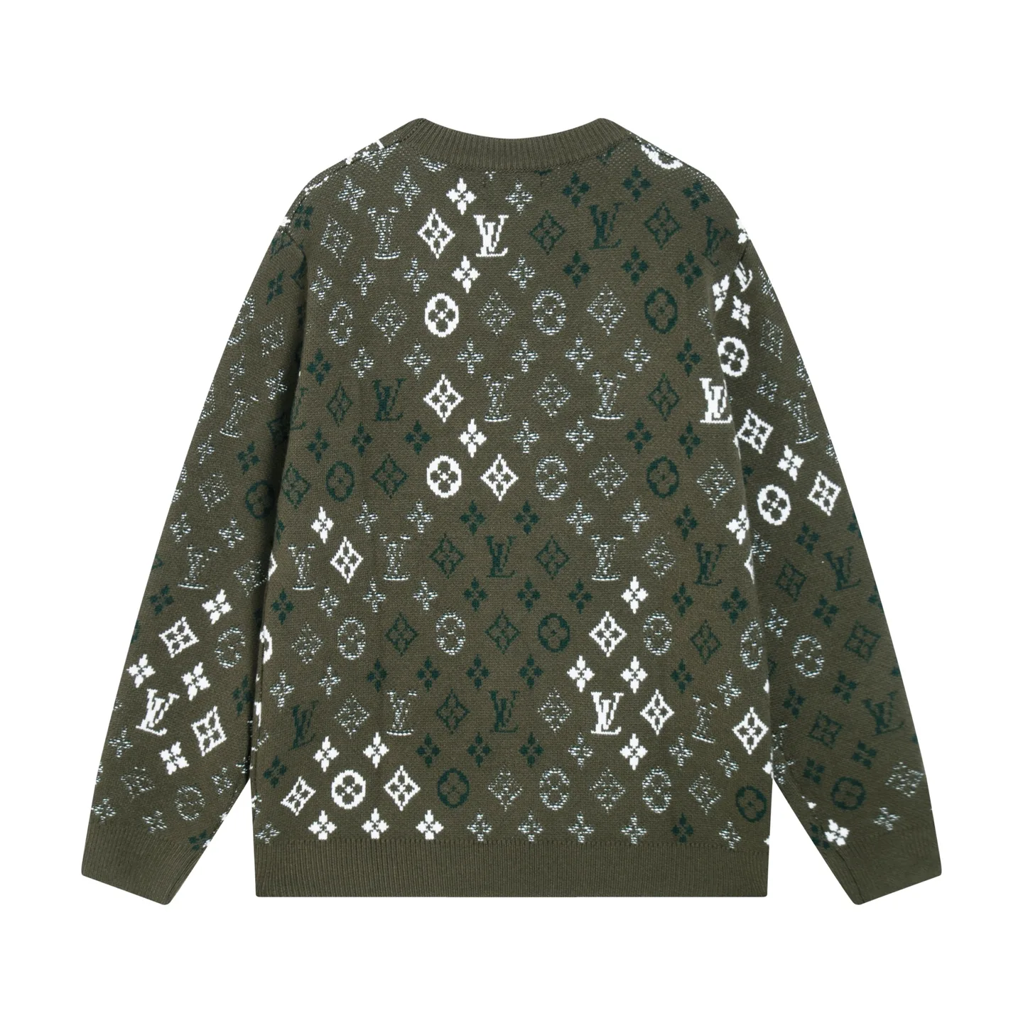 Monogram Jacquard Crew-Neck Wool Sweater D22023355 — view 2