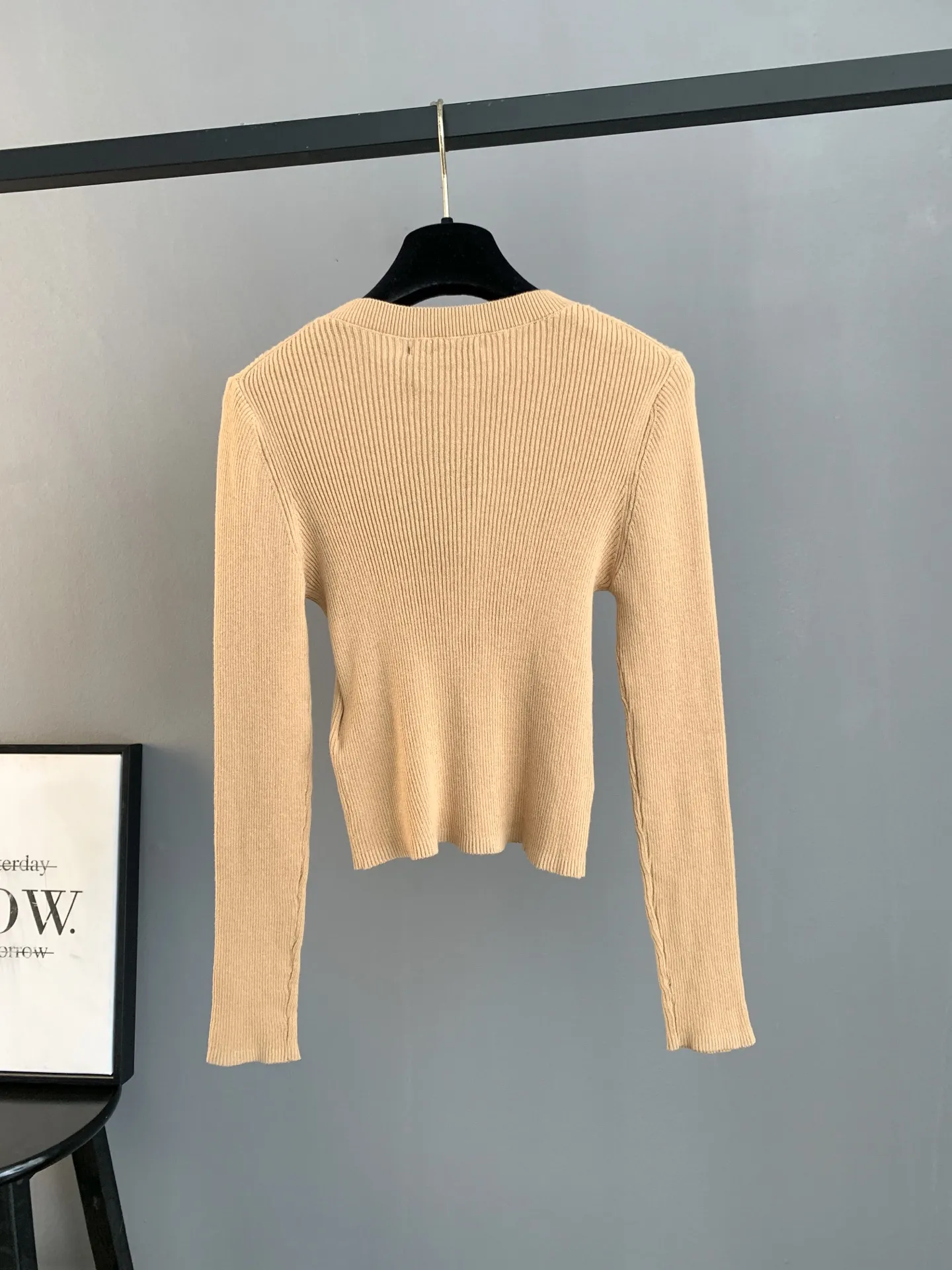 Logo Intarsia Ribbed Wool Sweater D22024060 — view 2