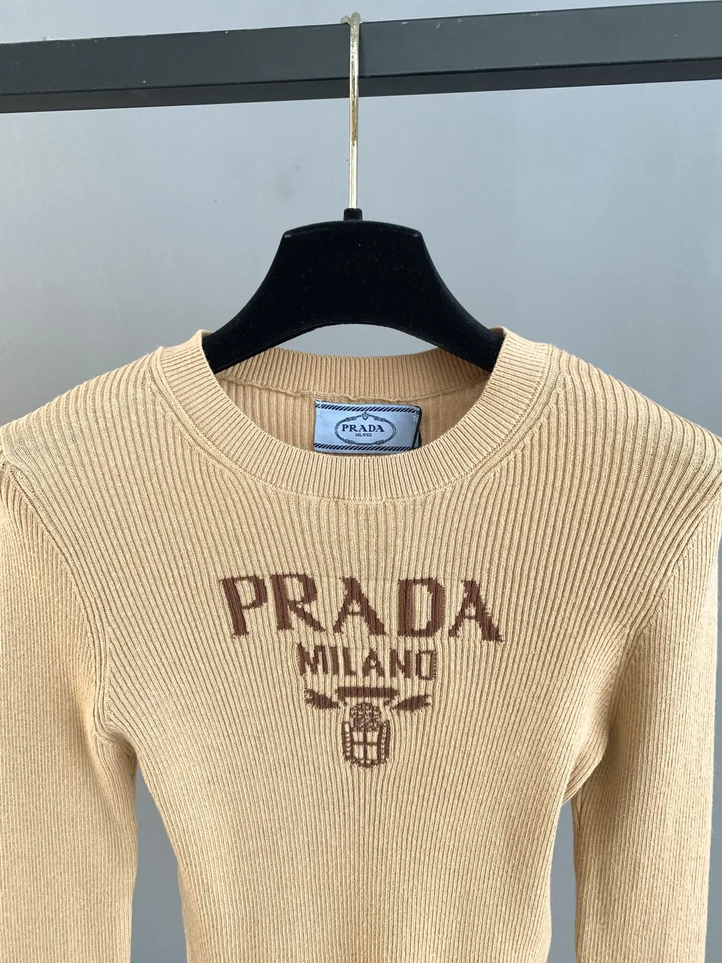 Logo Intarsia Ribbed Wool Sweater D22024060 — view 5