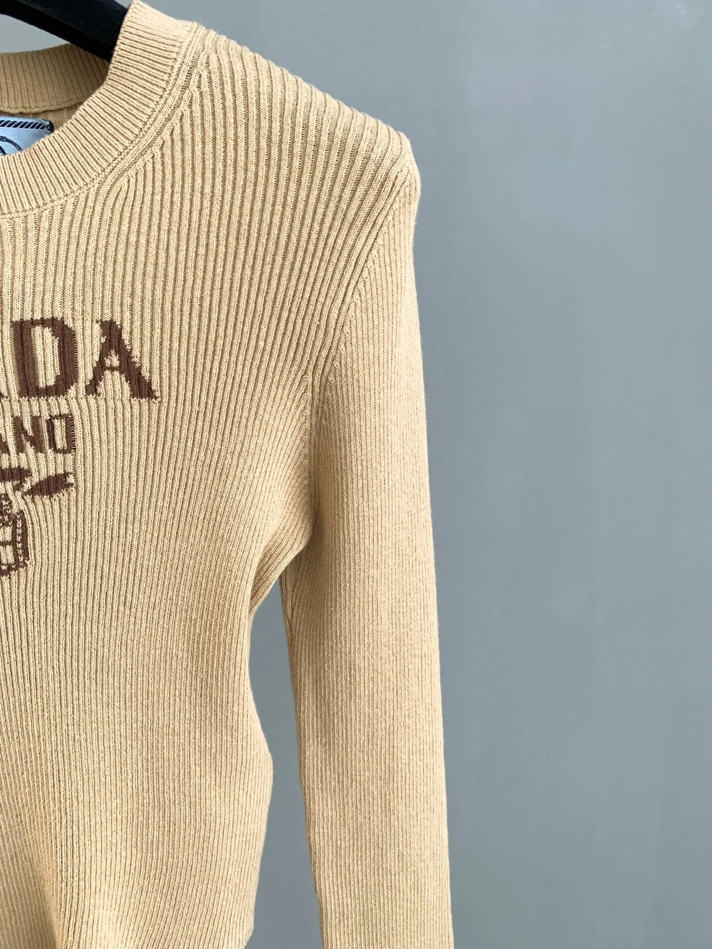 Logo Intarsia Ribbed Wool Sweater D22024060 — view 6