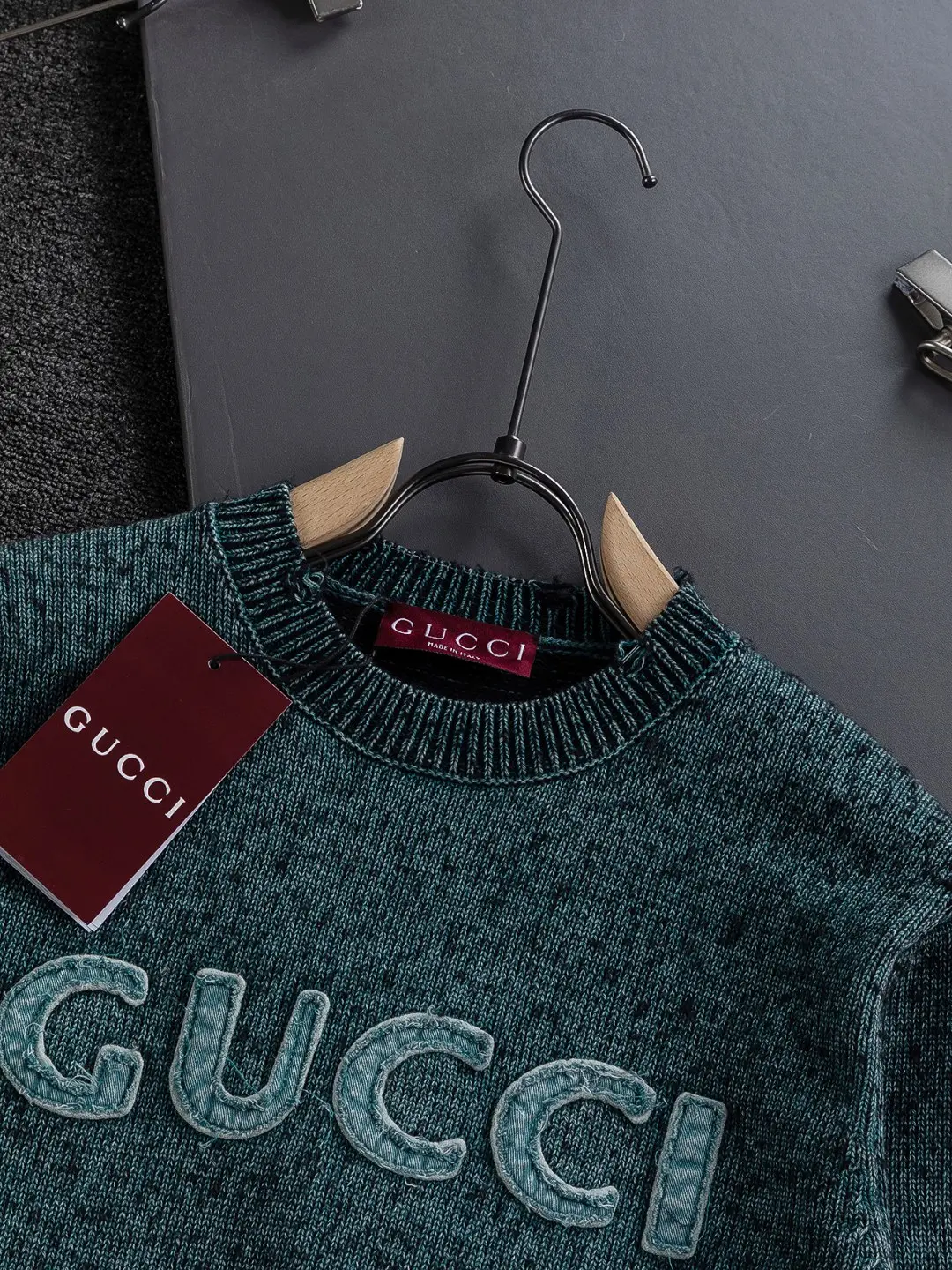 Logo-Embroidered Wool and Cashmere-Blend Sweater D22524115 — view 4