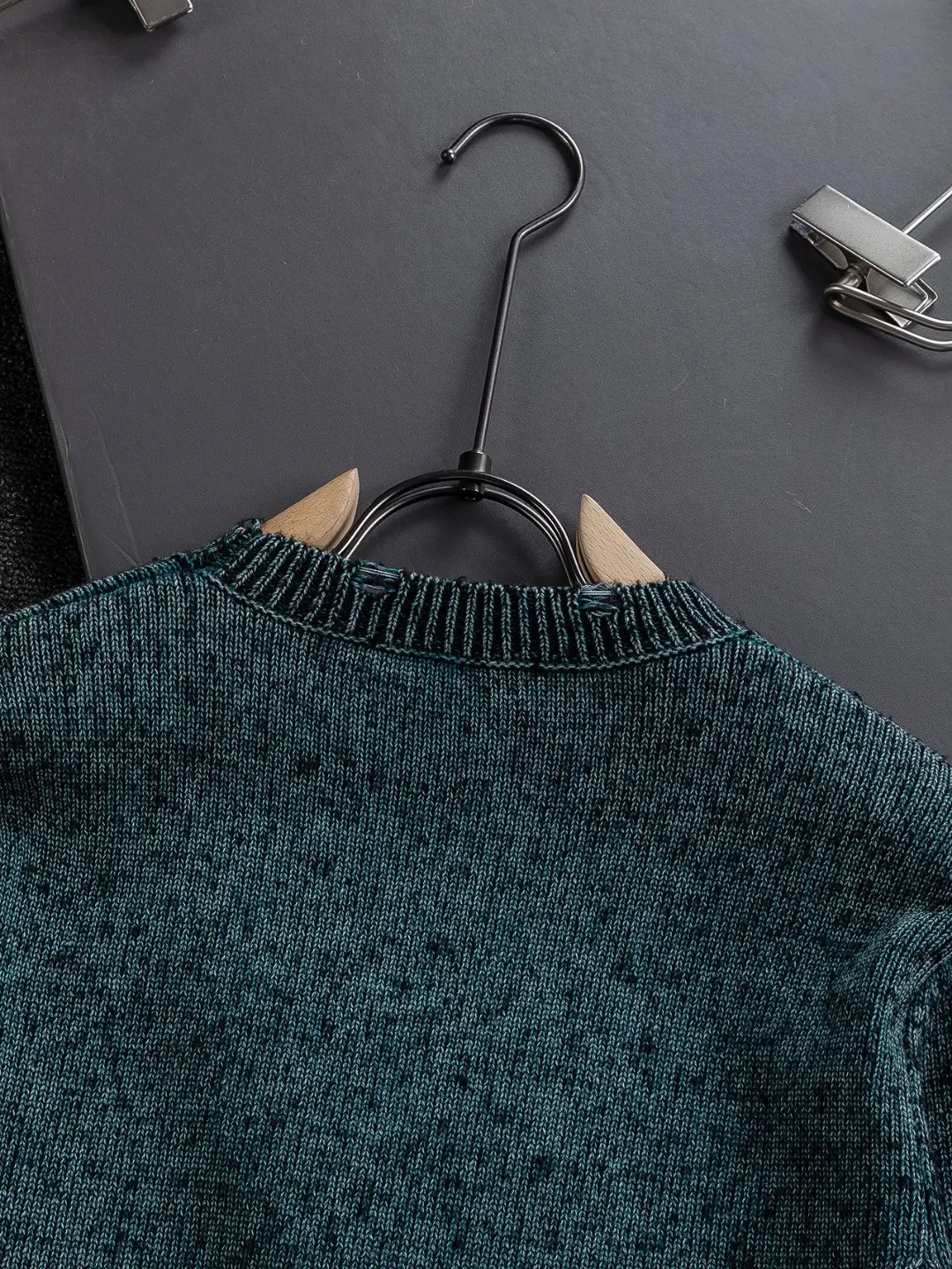 Logo-Embroidered Wool and Cashmere-Blend Sweater D22524115 — view 7