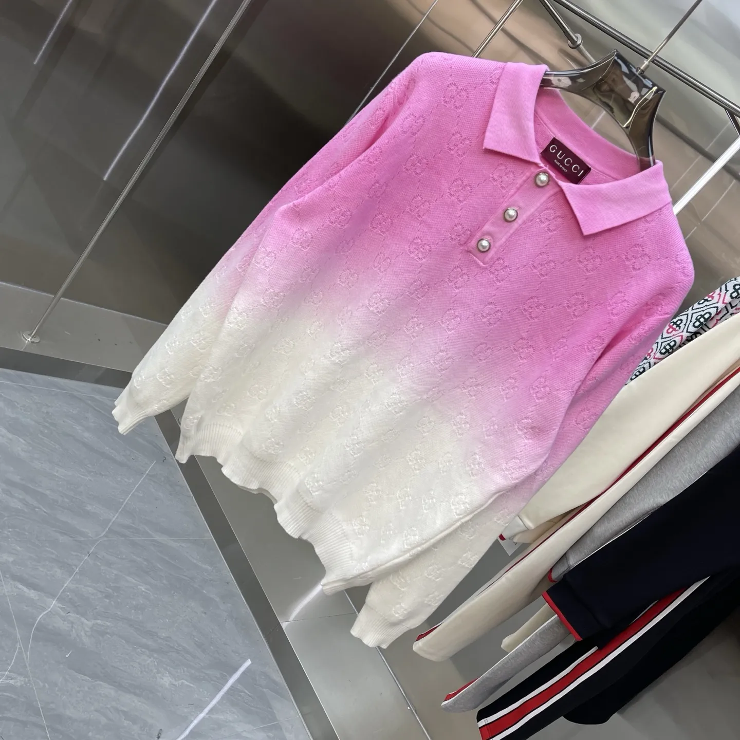 GG Monogram Ombré Polo Sweater D22524661 — view 2