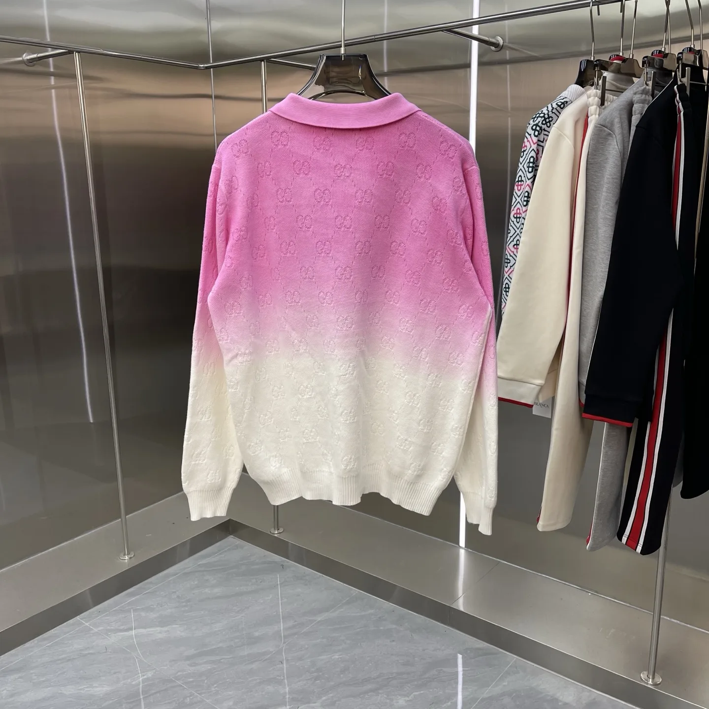 GG Monogram Ombré Polo Sweater D22524661 — view 6