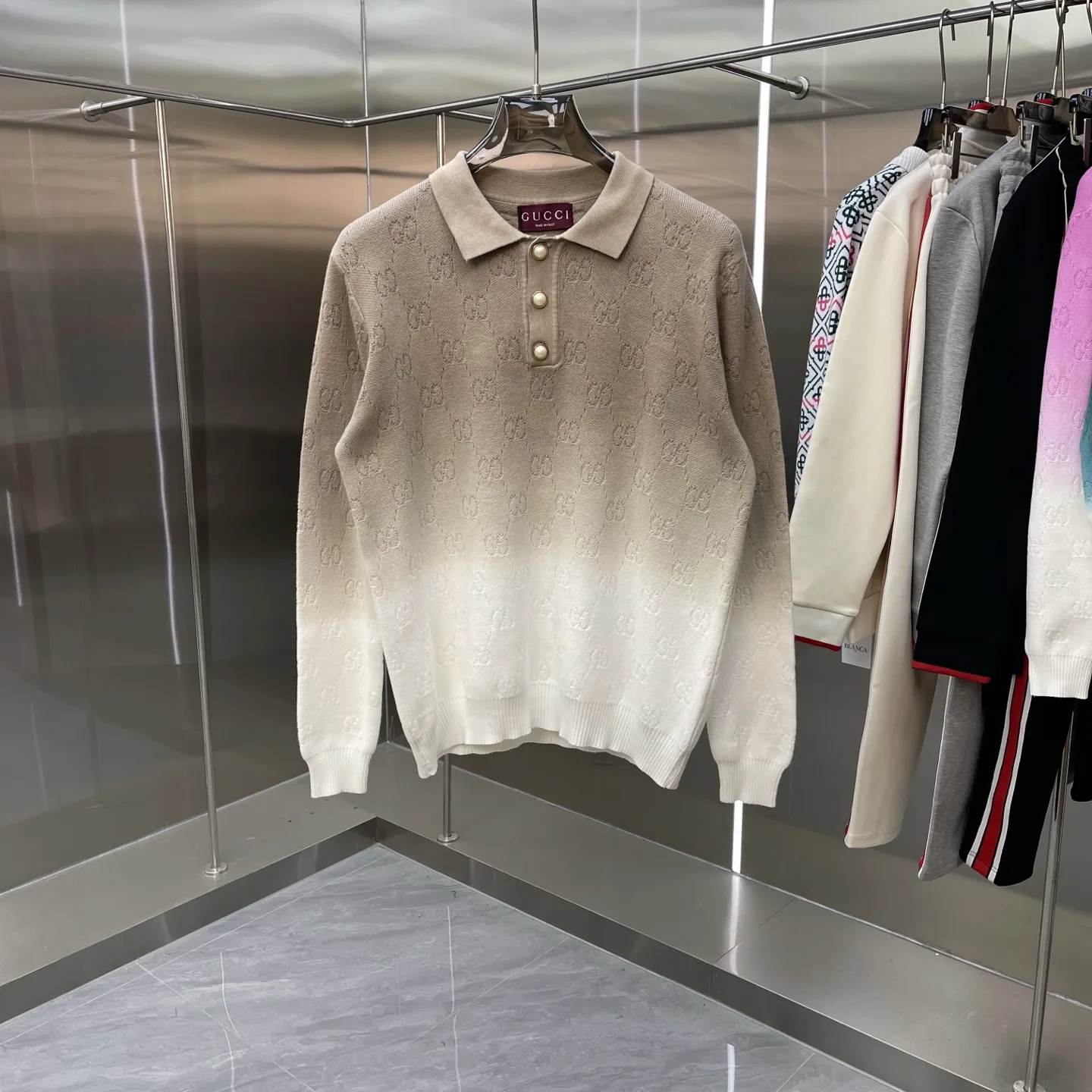 GG Monogram Ombré Polo Sweater D22524659