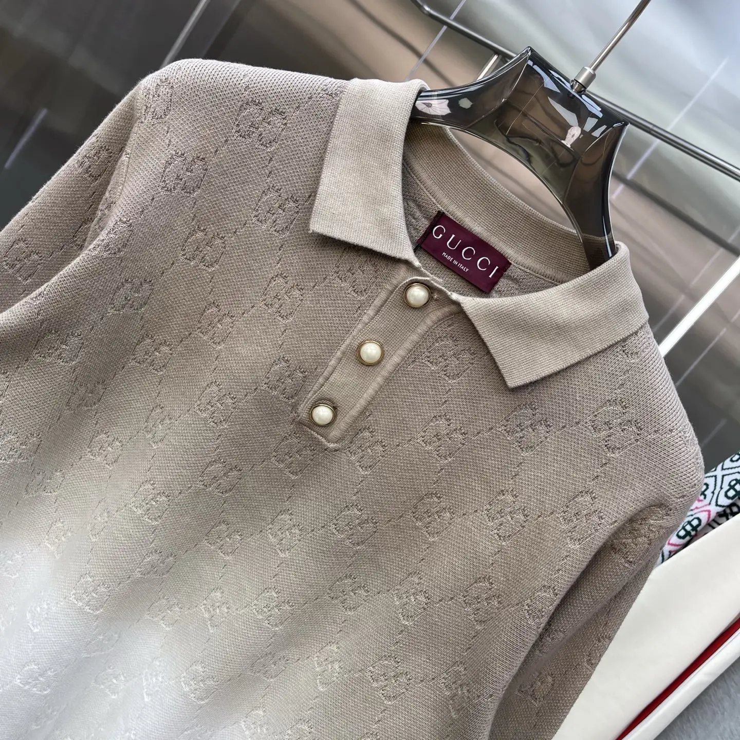 GG Monogram Ombré Polo Sweater D22524659 — view 3