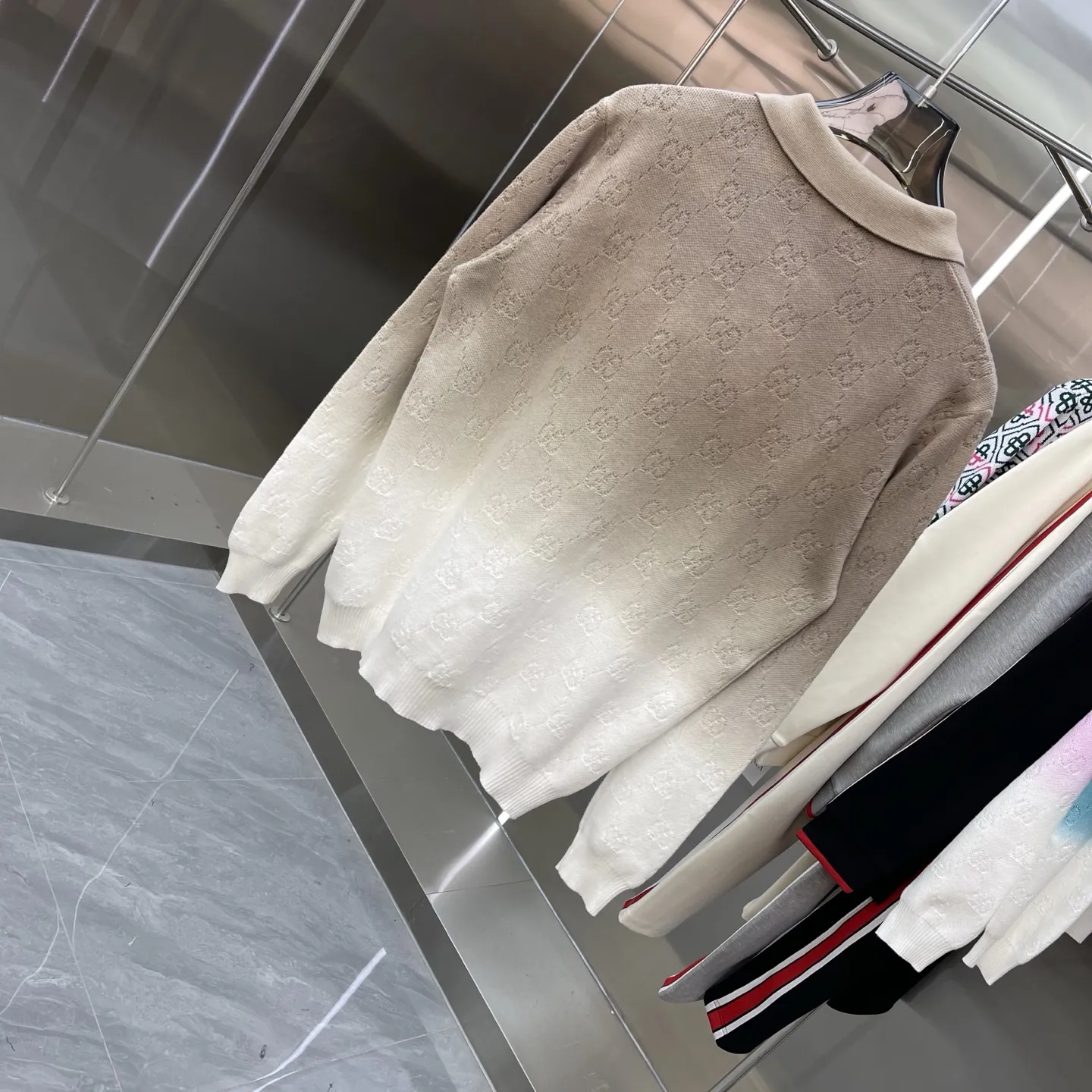 GG Monogram Ombré Polo Sweater D22524659 — view 8