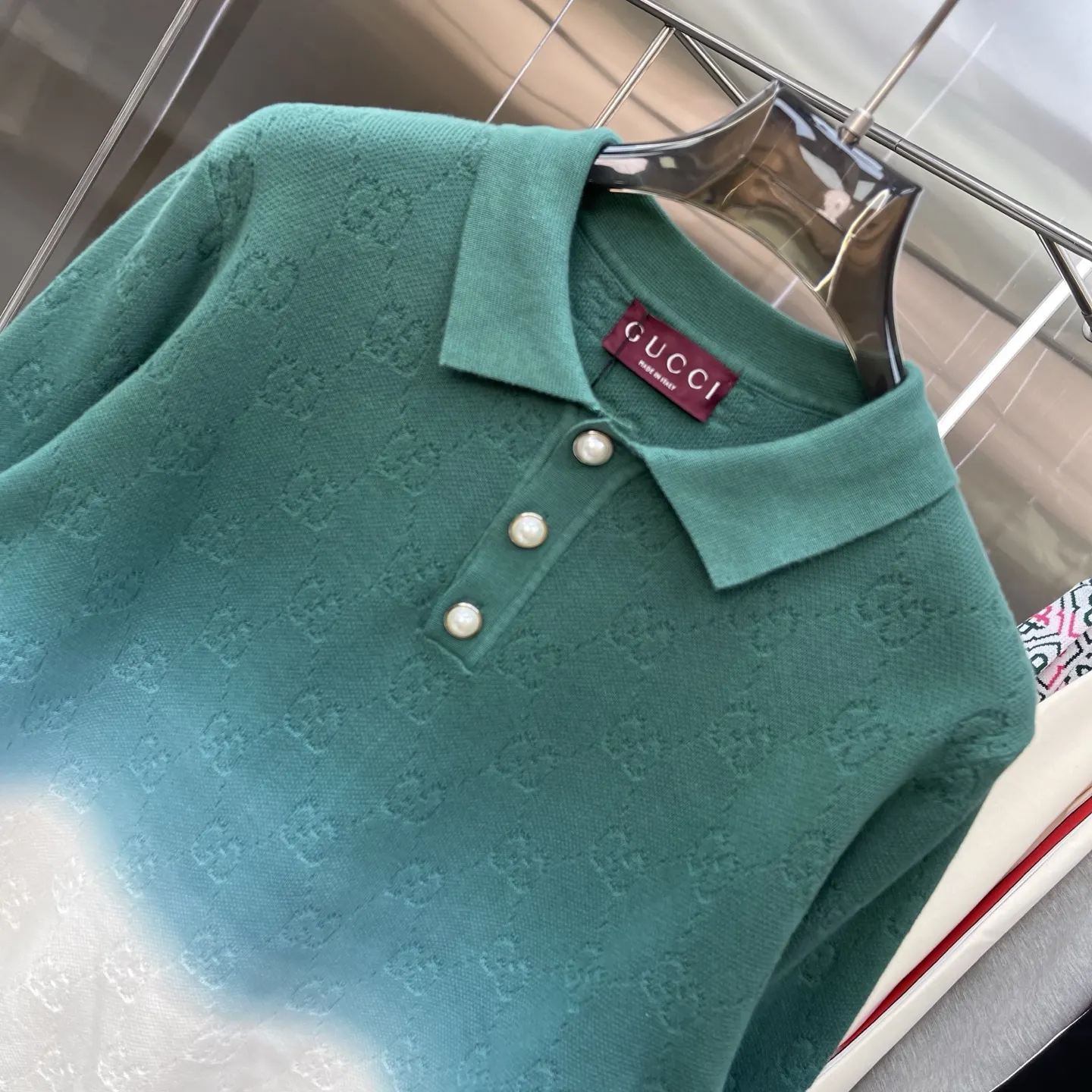 GG Monogram Tie-Dye Polo Sweater D22524660 — view 3