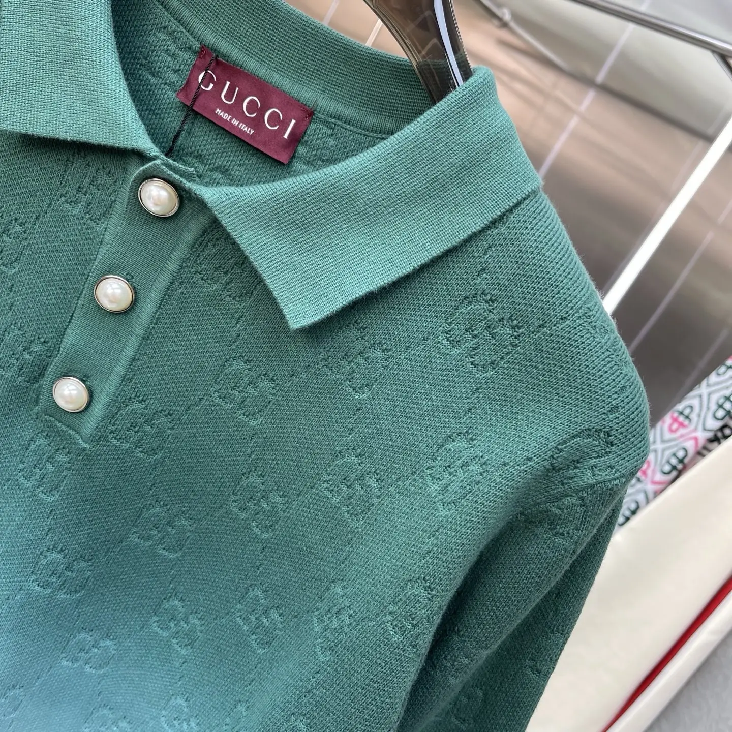 GG Monogram Tie-Dye Polo Sweater D22524660 — view 5
