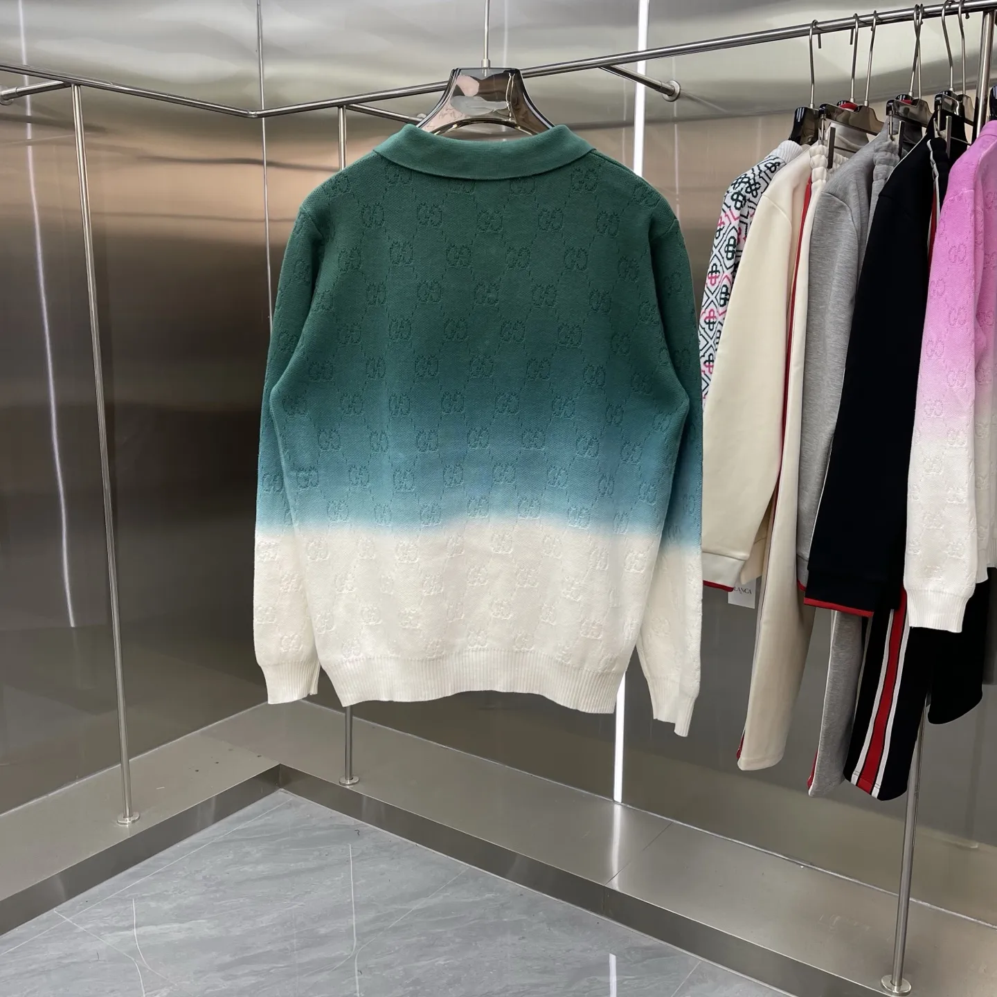 GG Monogram Tie-Dye Polo Sweater D22524660 — view 6