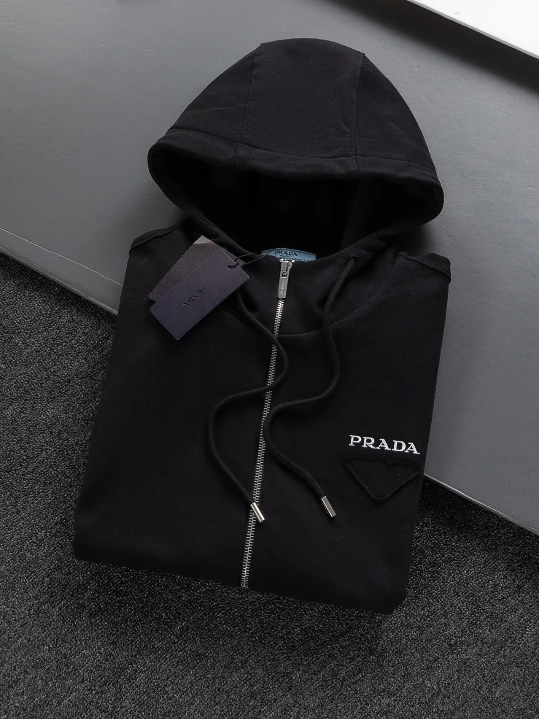 Logo-Appliqué Zip-Up Hooded Gilet D22524118 — view 4