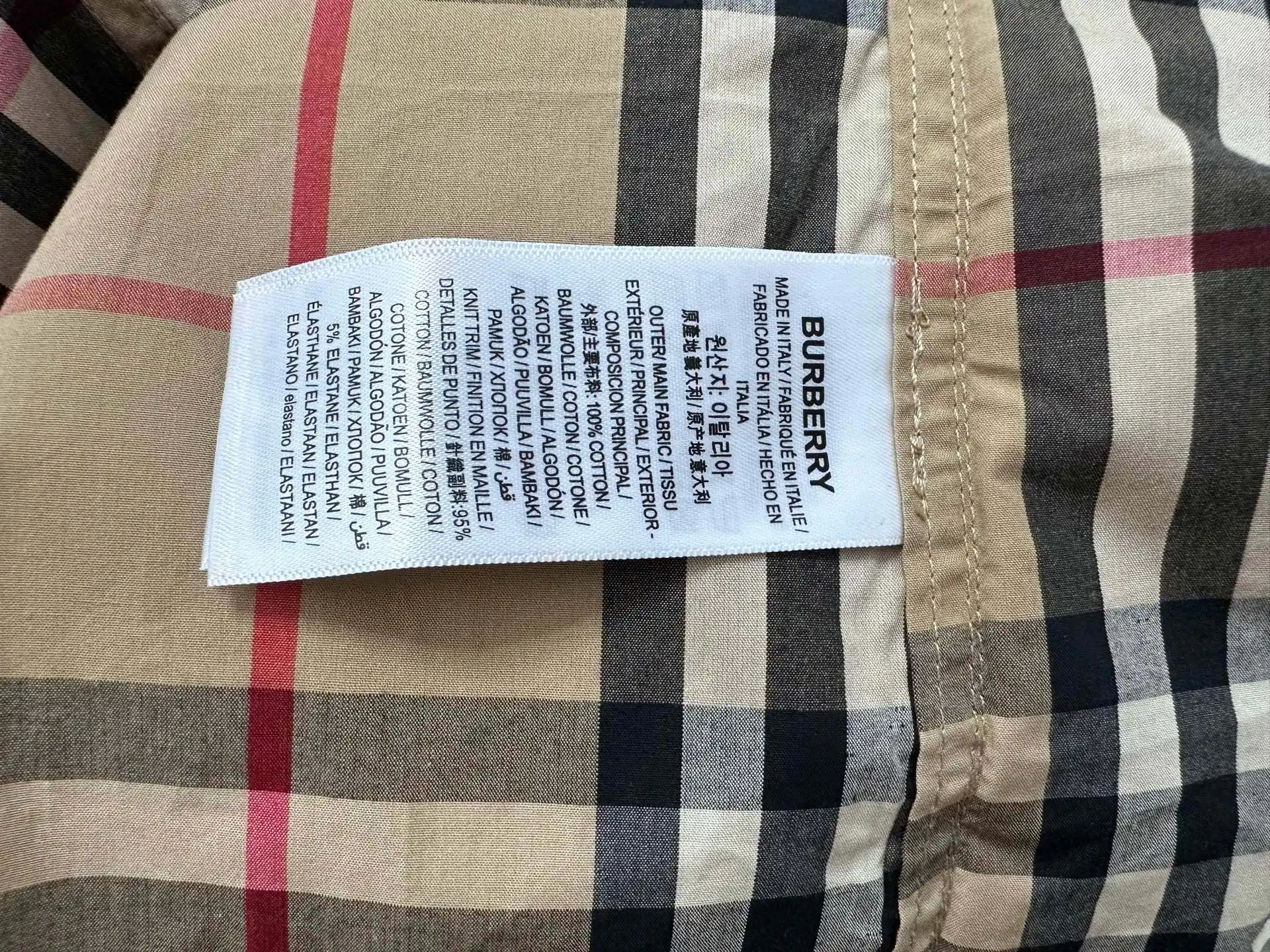 Vintage Check Cotton Twill Shirt D22524879 — view 8