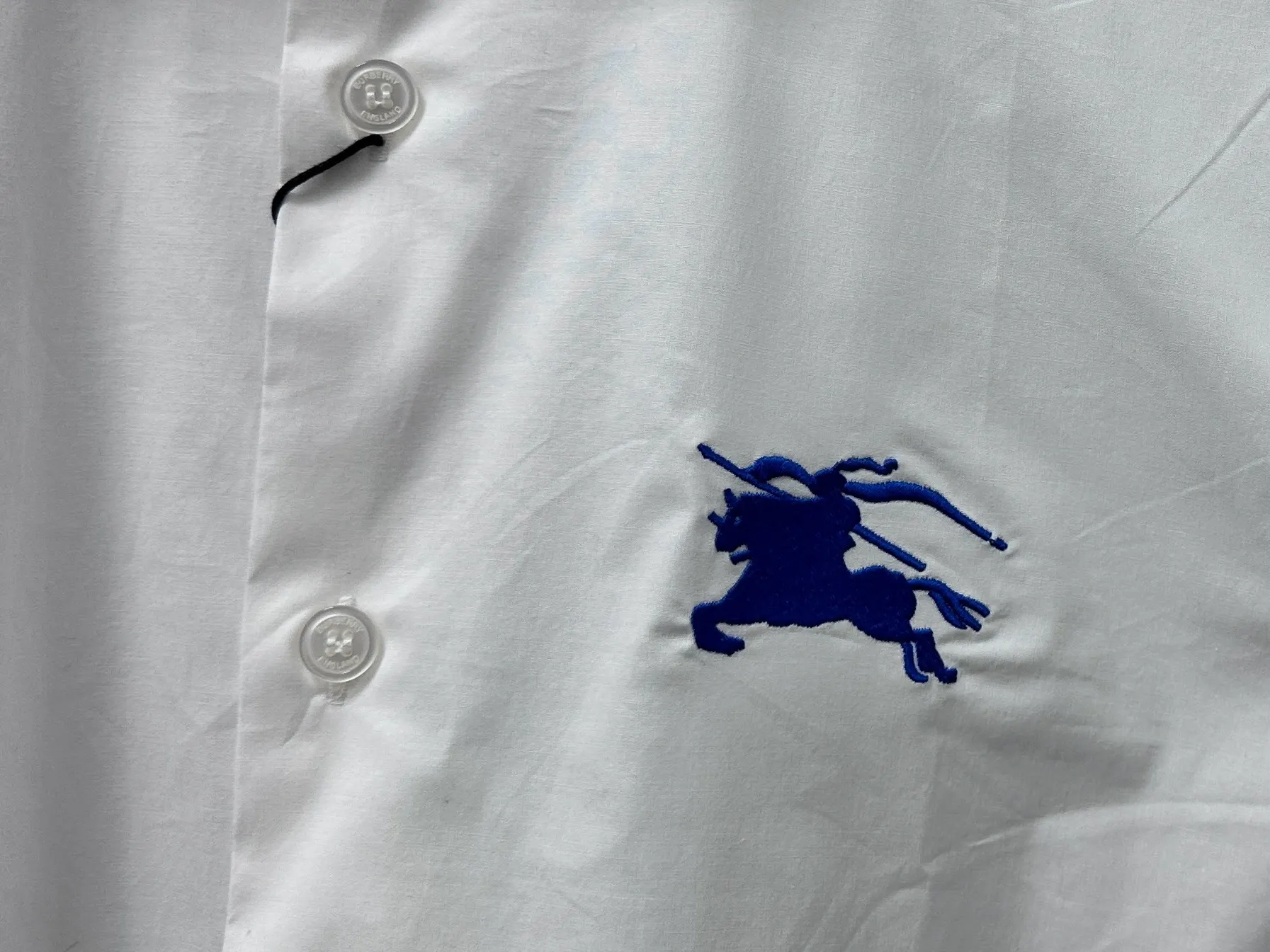 Embroidered Knight Logo Cotton-Blend Shirt D22524866 — view 6