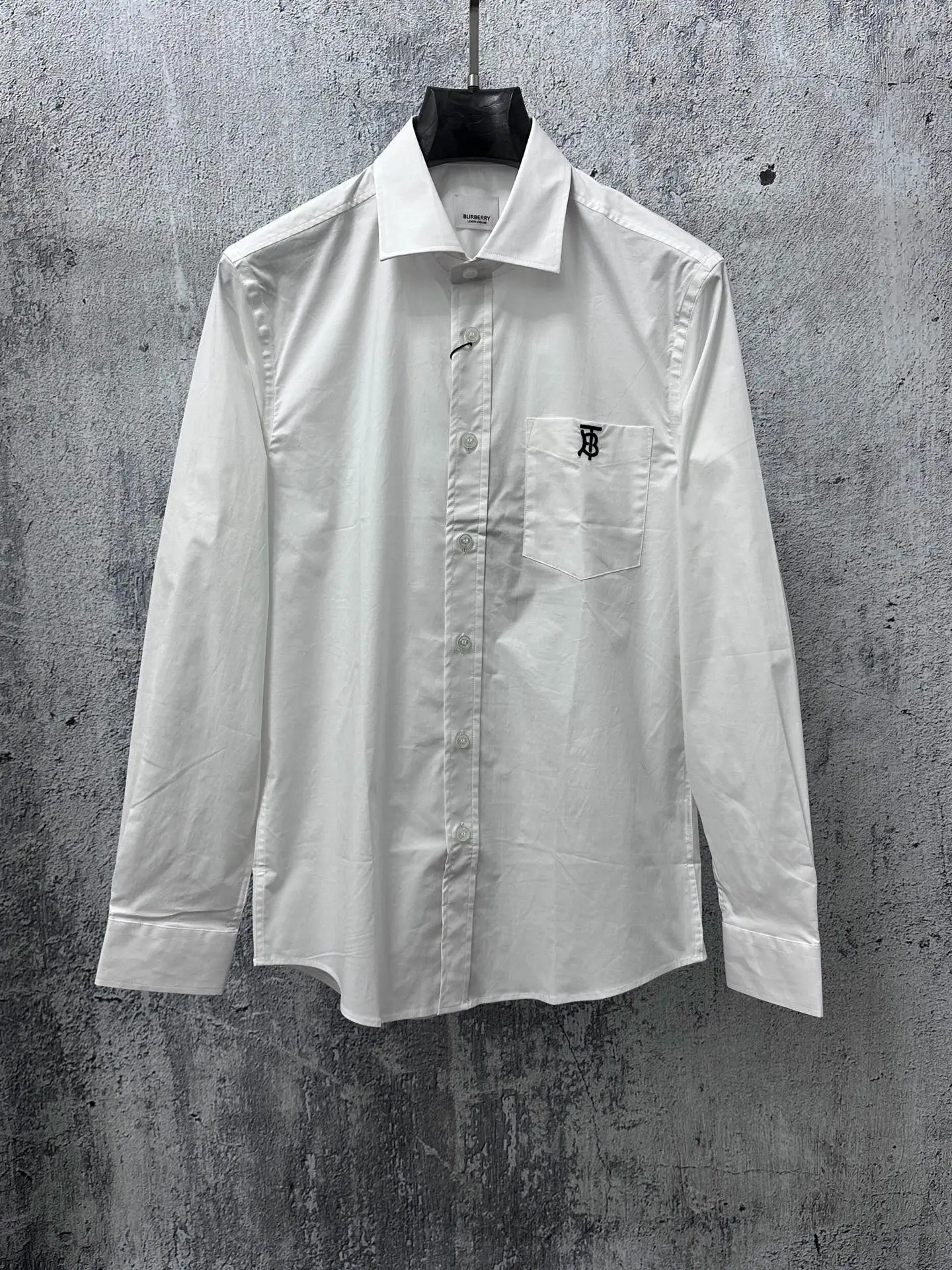 Embroidered Logo Pocket Cotton-Nylon Shirt D22524869