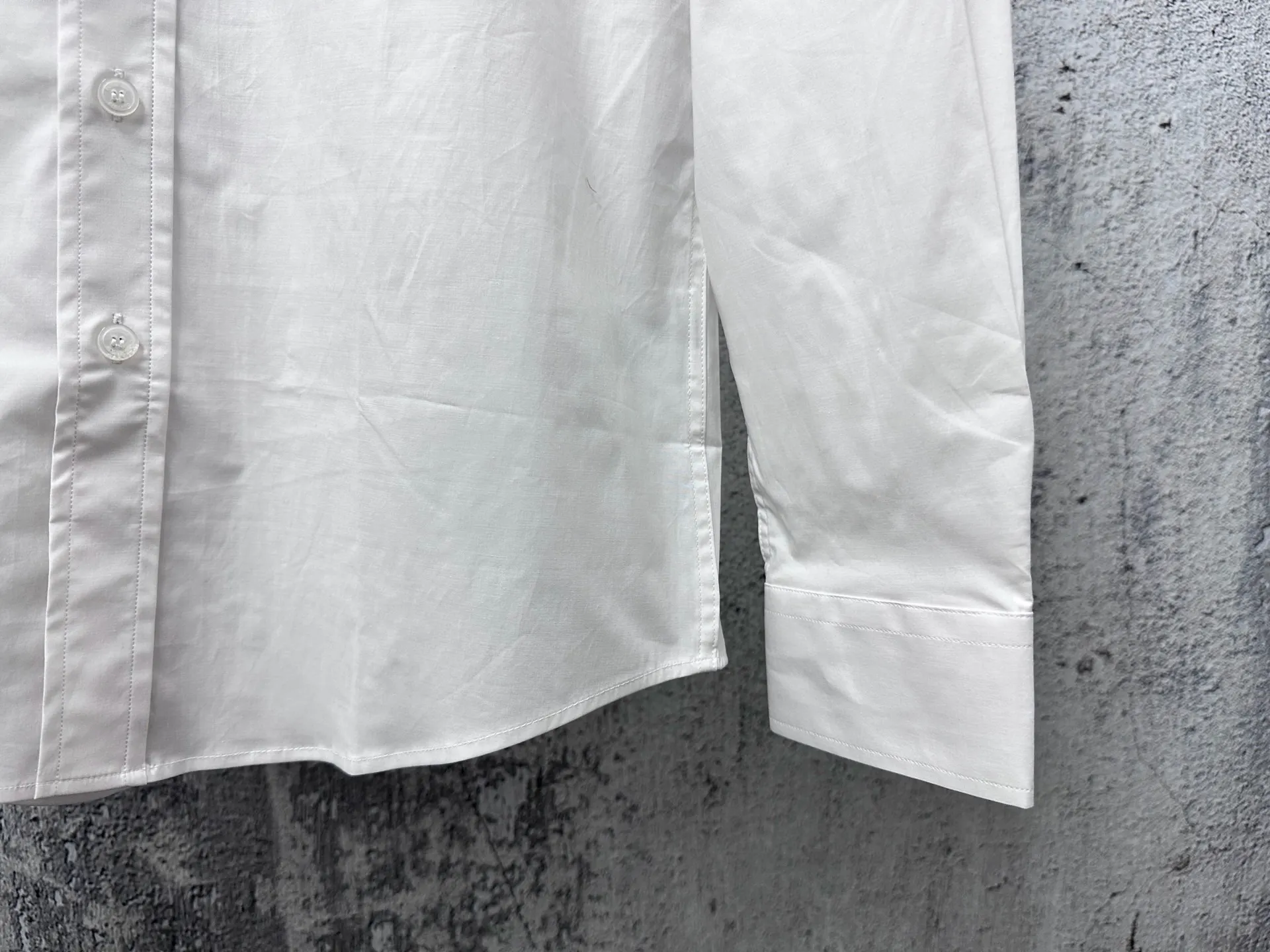 Embroidered Logo Pocket Cotton-Nylon Shirt D22524869 — view 6
