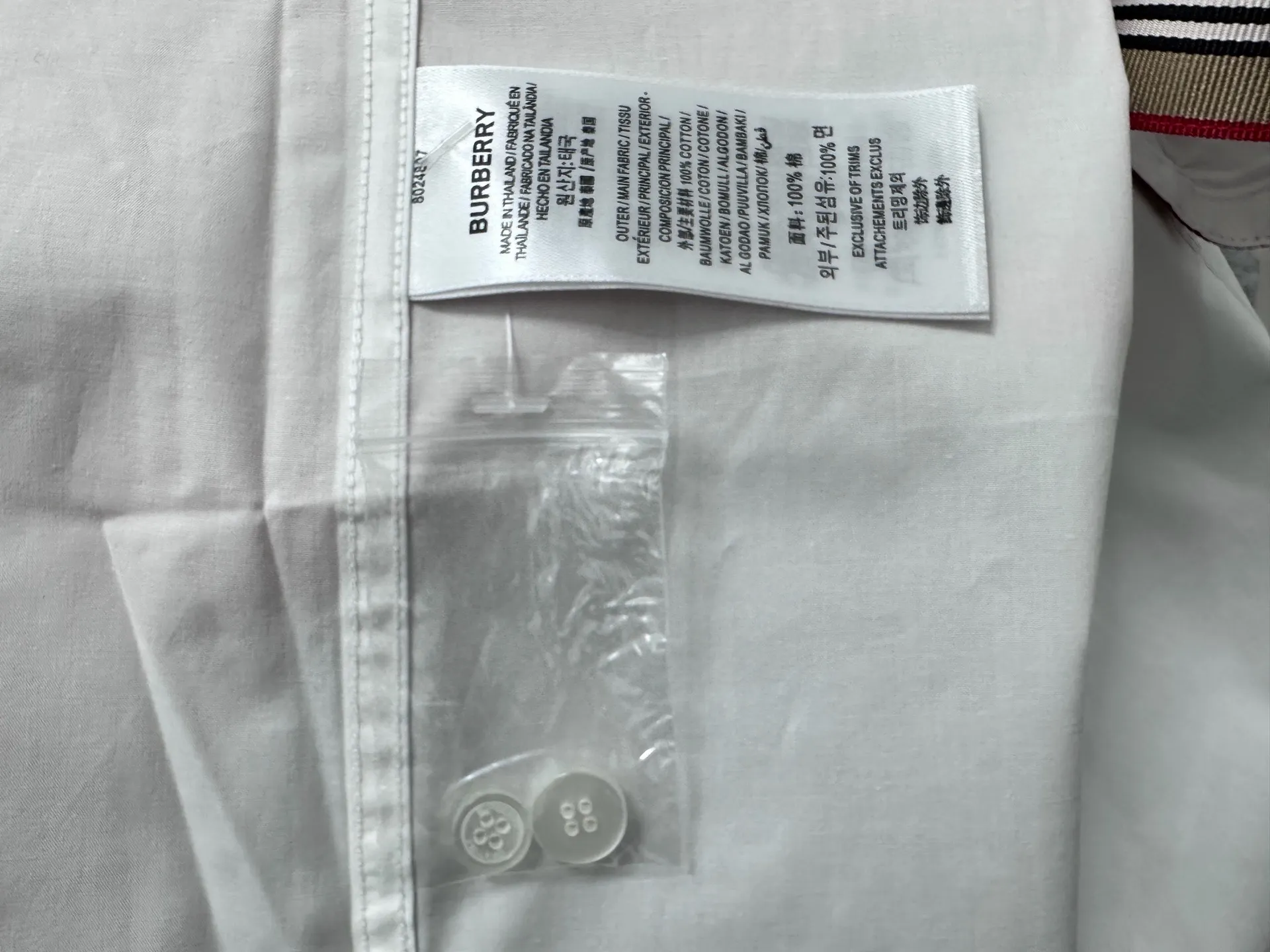 Embroidered Logo Pocket Cotton-Nylon Shirt D22524869 — view 8