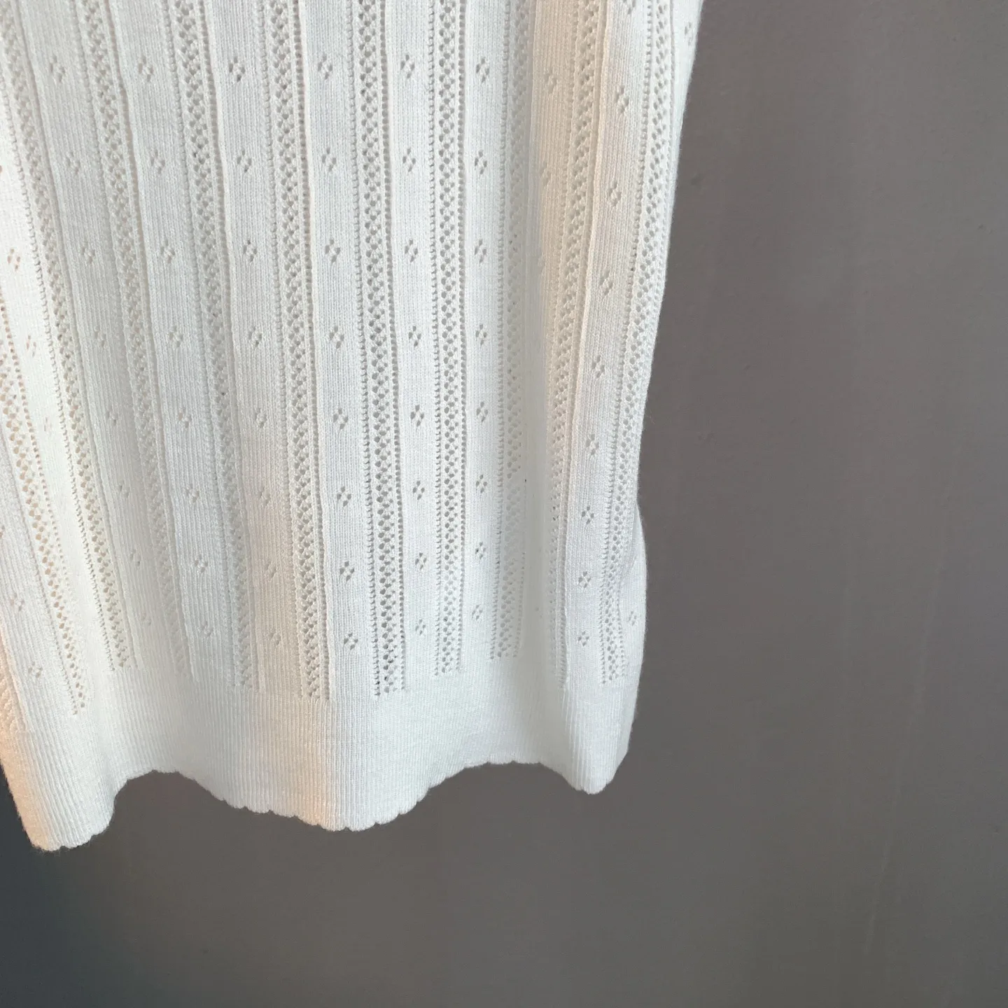 Logo-Patch Pointelle-Knit Cashmere-Blend Tank Top D22524196 — view 8