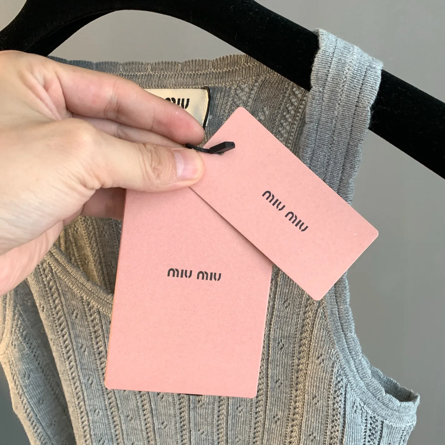 Logo-Patch Pointelle-Knit Cashmere-Blend Tank Top D22524195 — view 5