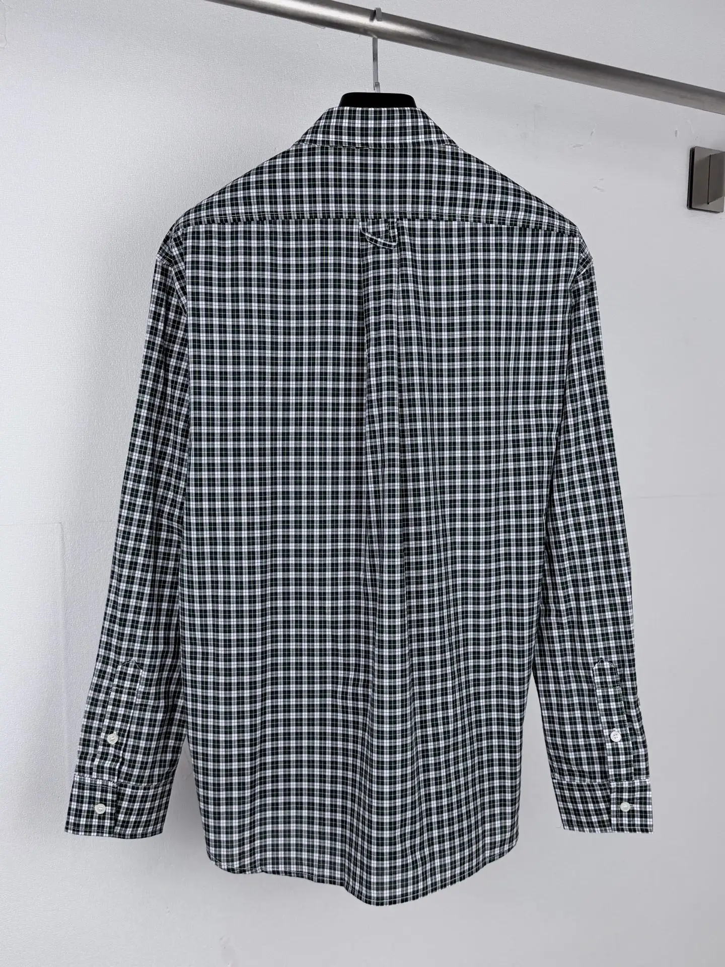Logo-Embroidered Checked Cotton Poplin Shirt D23021300 — view 3