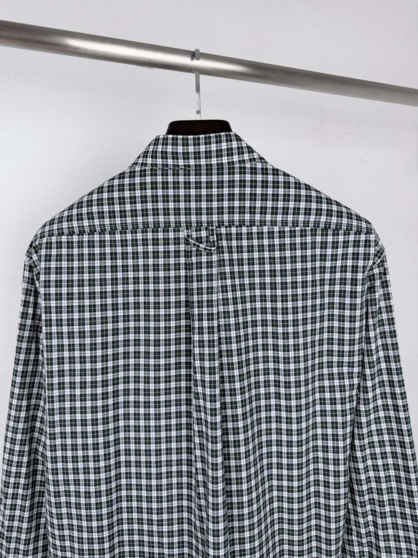Logo-Embroidered Checked Cotton Poplin Shirt D23021300 — view 4