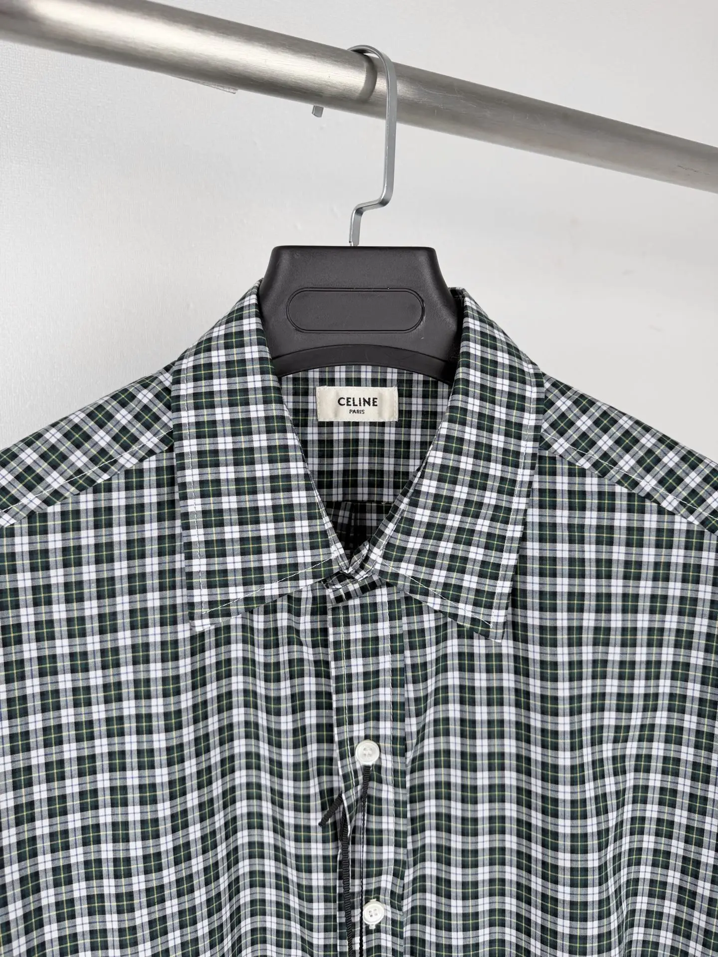 Logo-Embroidered Checked Cotton Poplin Shirt D23021300 — view 5