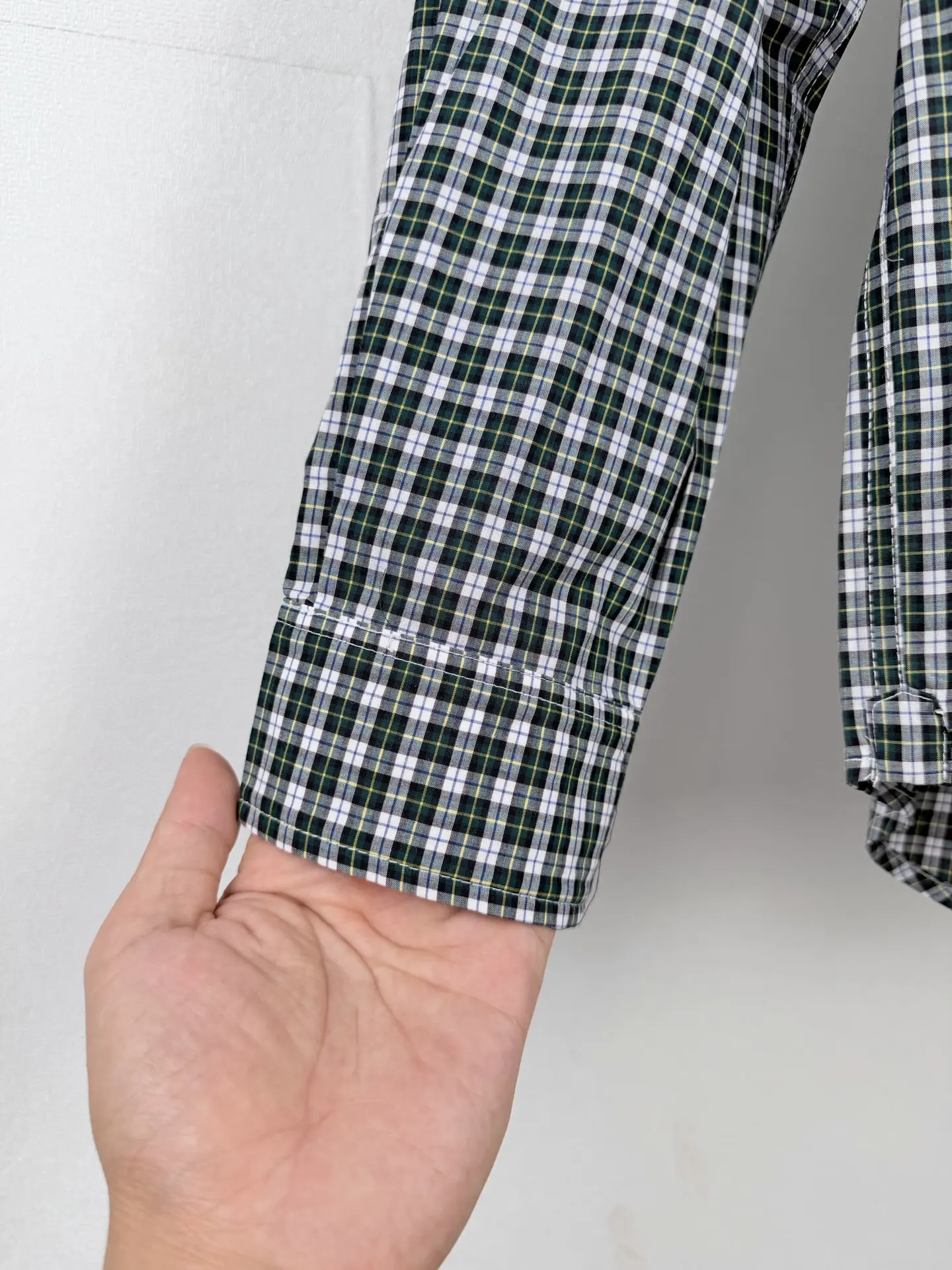 Logo-Embroidered Checked Cotton Poplin Shirt D23021300 — view 7