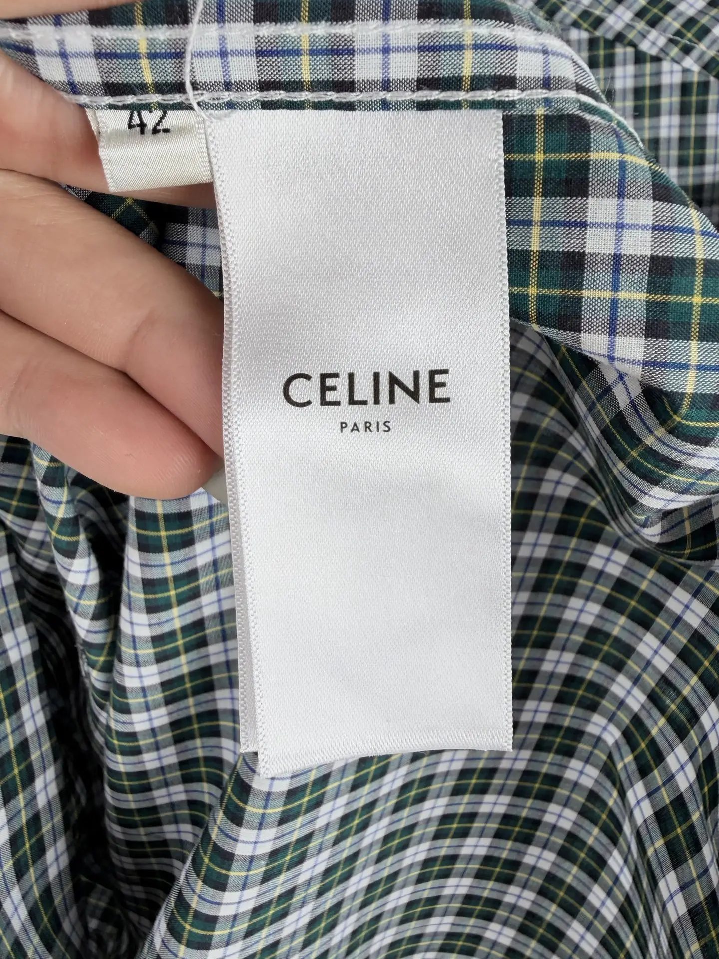 Logo-Embroidered Checked Cotton Poplin Shirt D23021300 — view 11