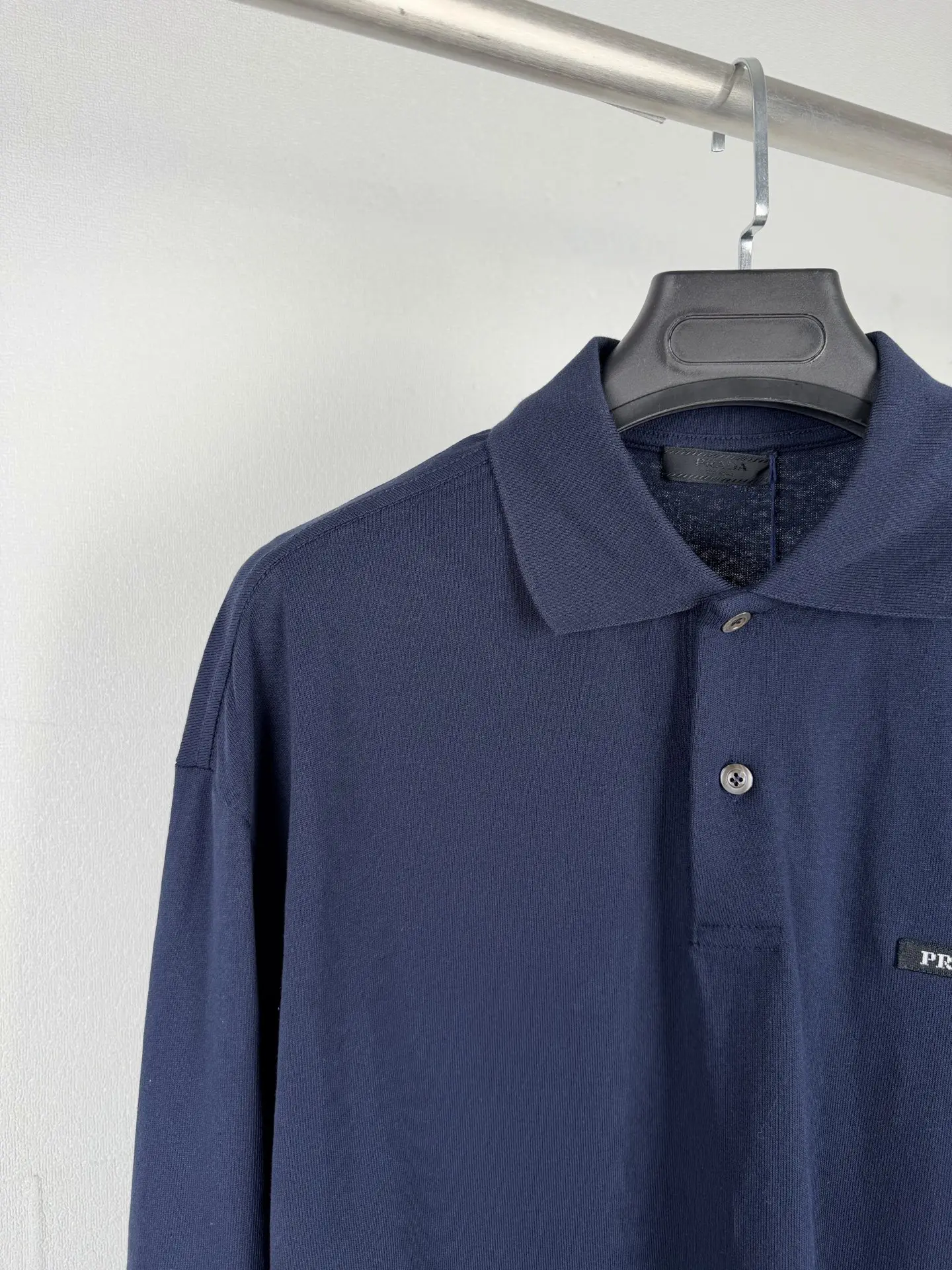 Logo-Label Long-Sleeved Polo Shirt D23022859 — view 6