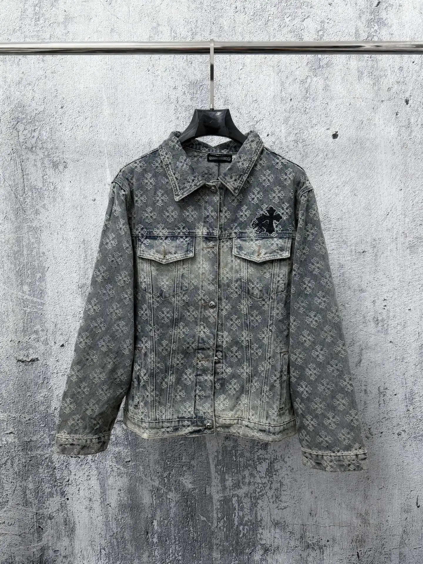 Monogram Jacquard Rhinestone Denim Jacket D23524856