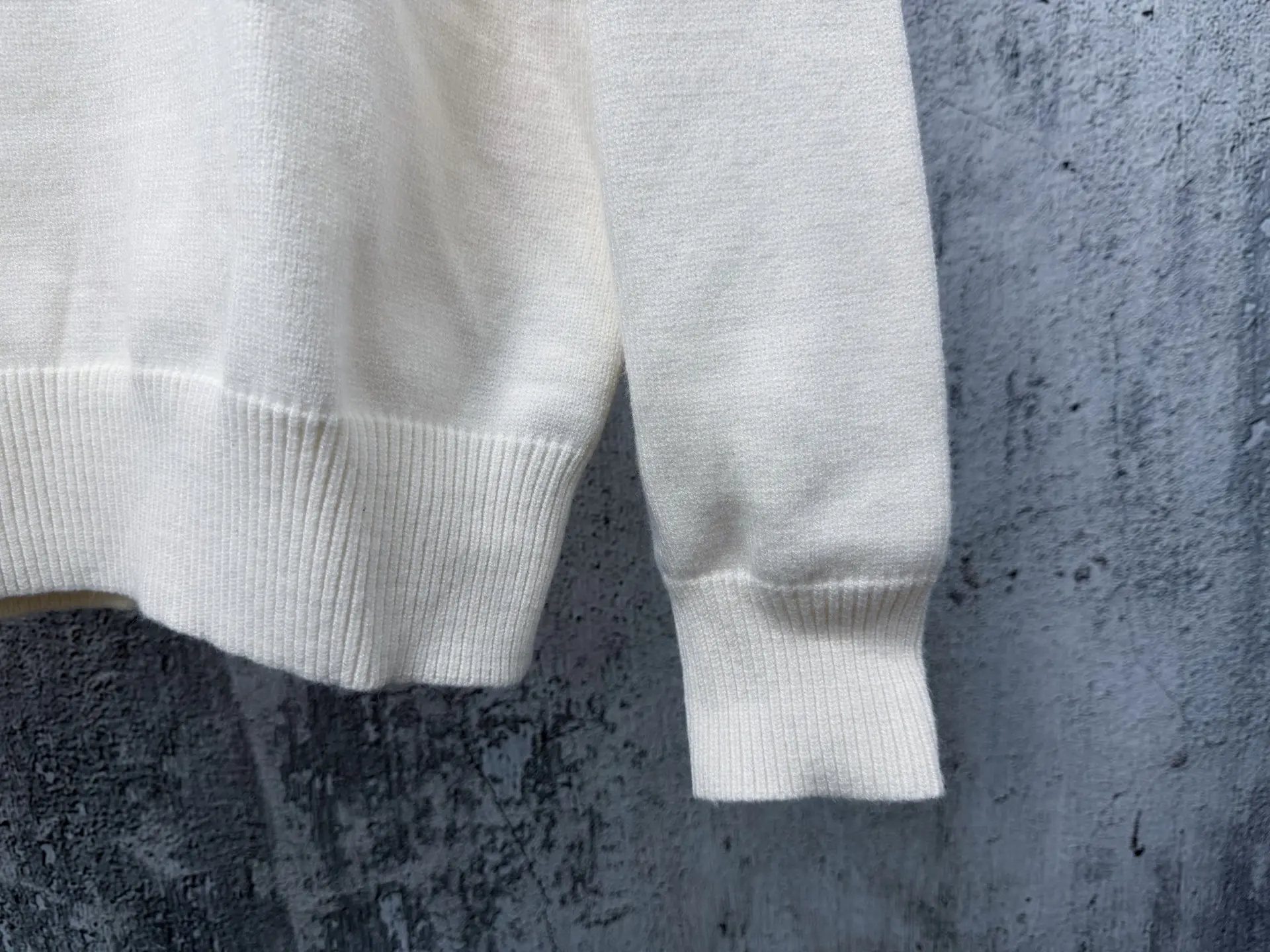 Button-Neck Wool Knit Sweater D23524858 — view 6