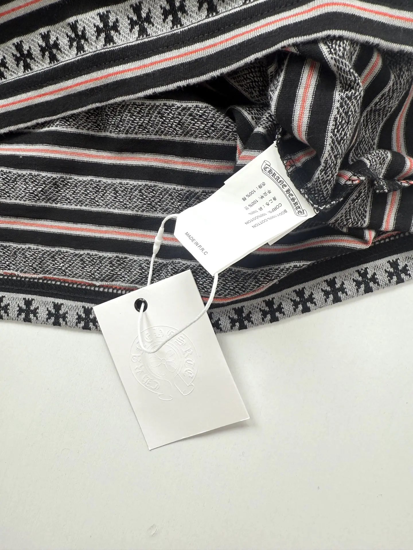Monogram Cross Stripe Long-Sleeve Polo Shirt D23523918 — view 9