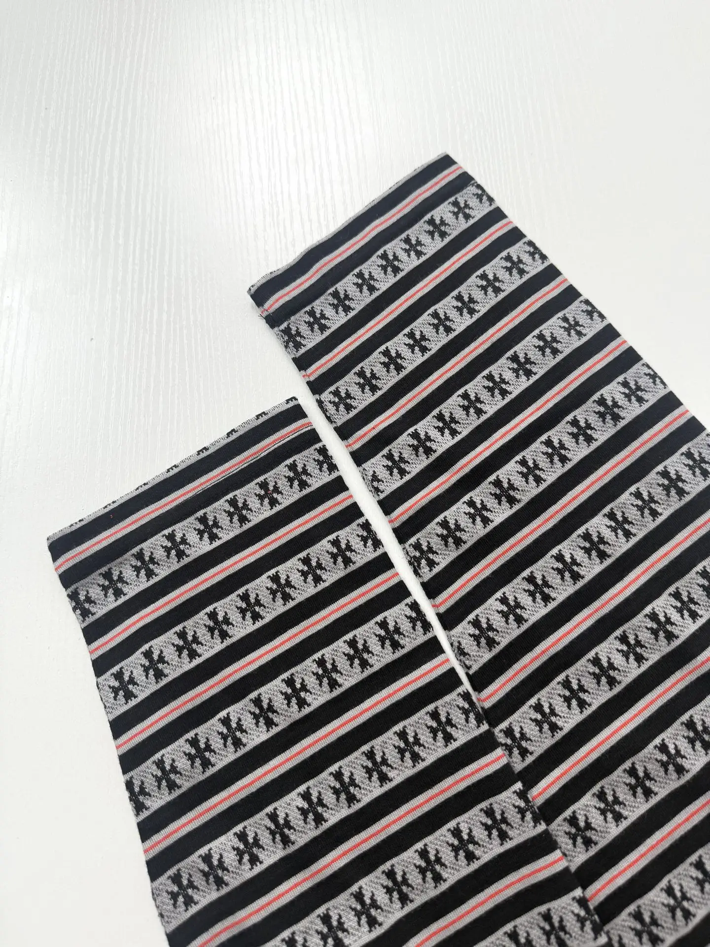 Monogram Cross Stripe Long-Sleeve Polo Shirt D23523918 — view 10