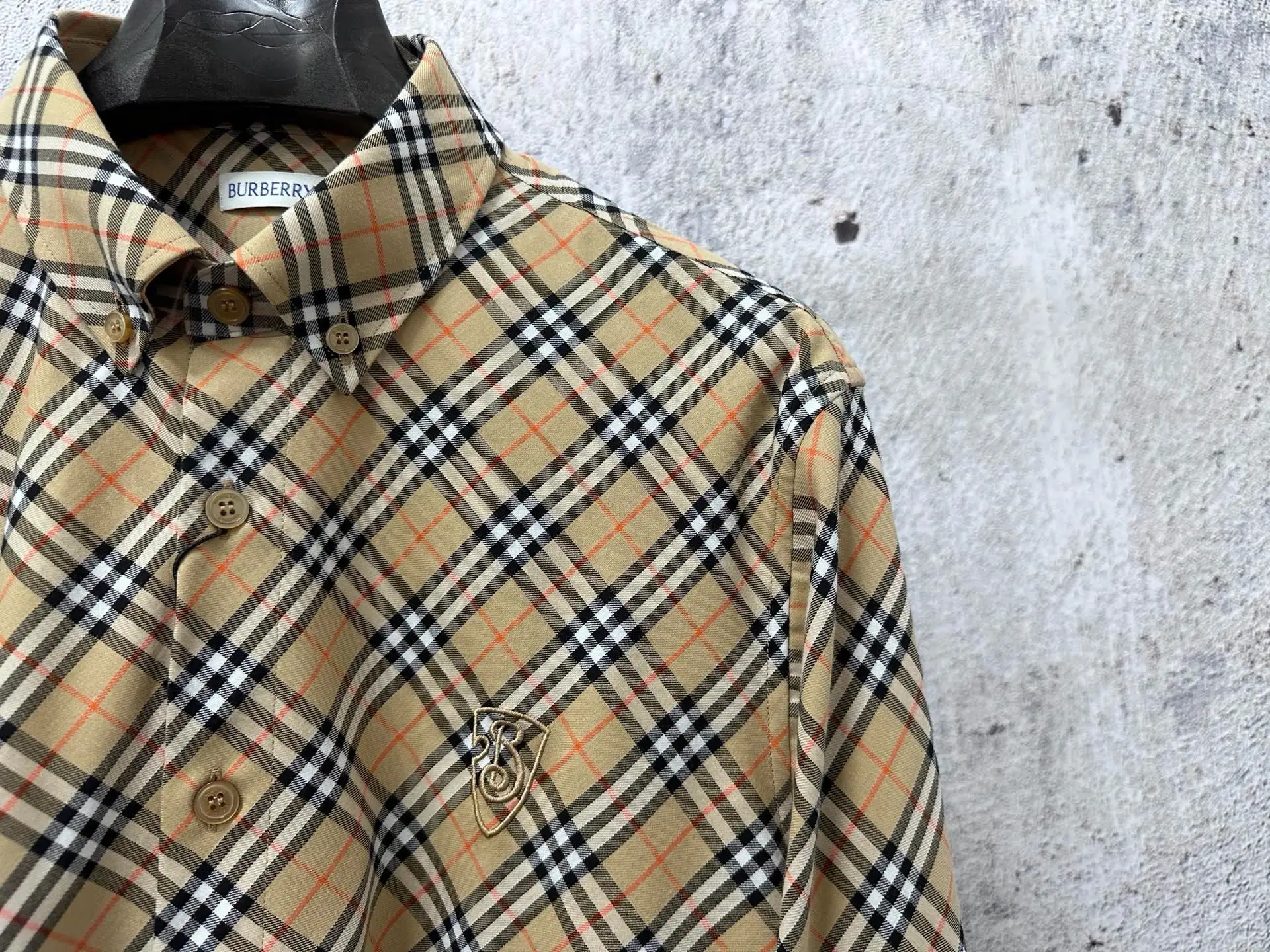 Embroidered Diamond Check Nylon Shirt D23524871 — view 3