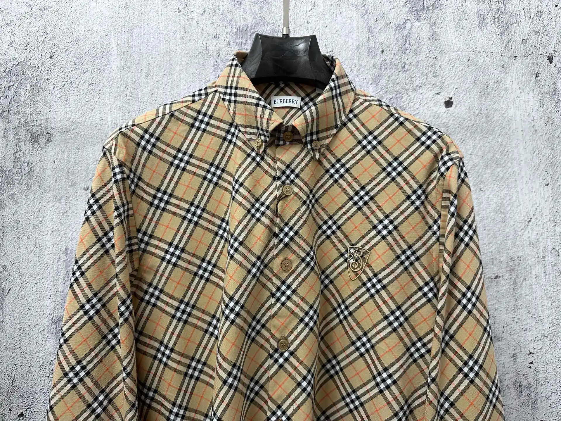 Embroidered Diamond Check Nylon Shirt D23524871 — view 5