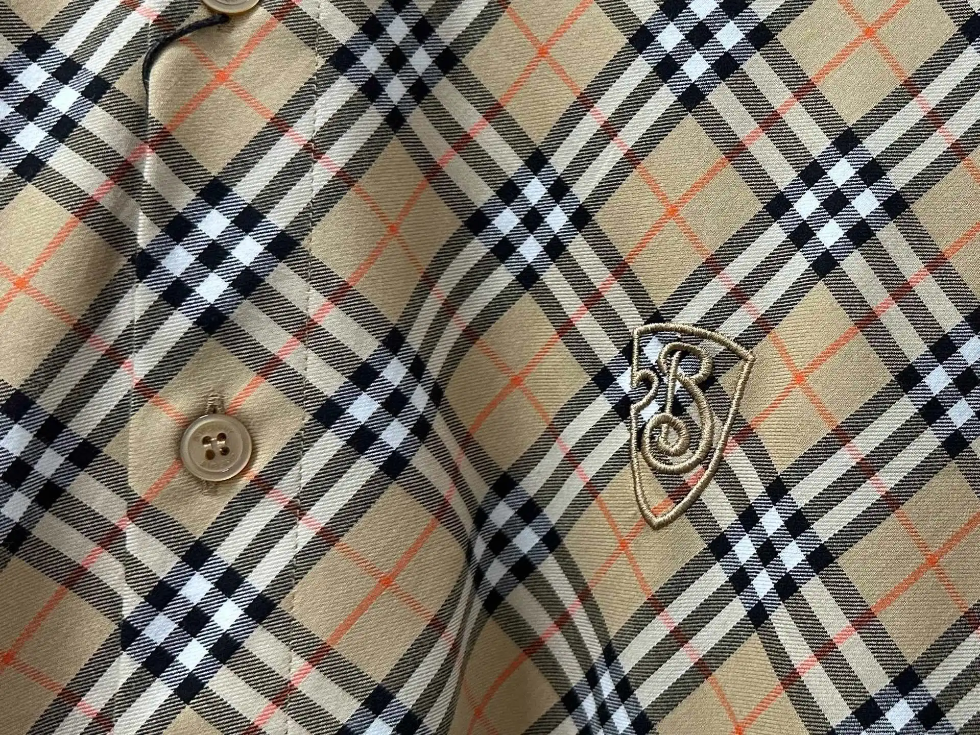 Embroidered Diamond Check Nylon Shirt D23524871 — view 7
