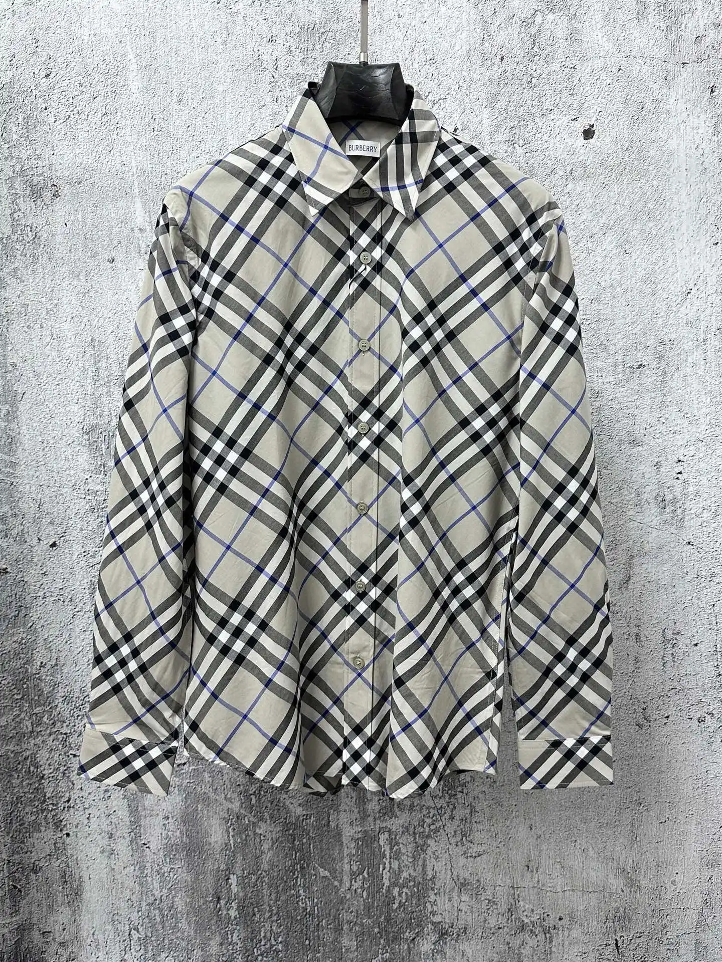 Check Technical Twill Long-Sleeved Shirt D23524873