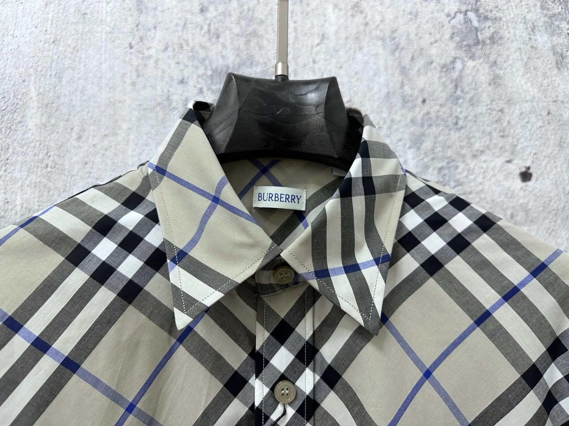 Check Technical Twill Long-Sleeved Shirt D23524873 — view 5