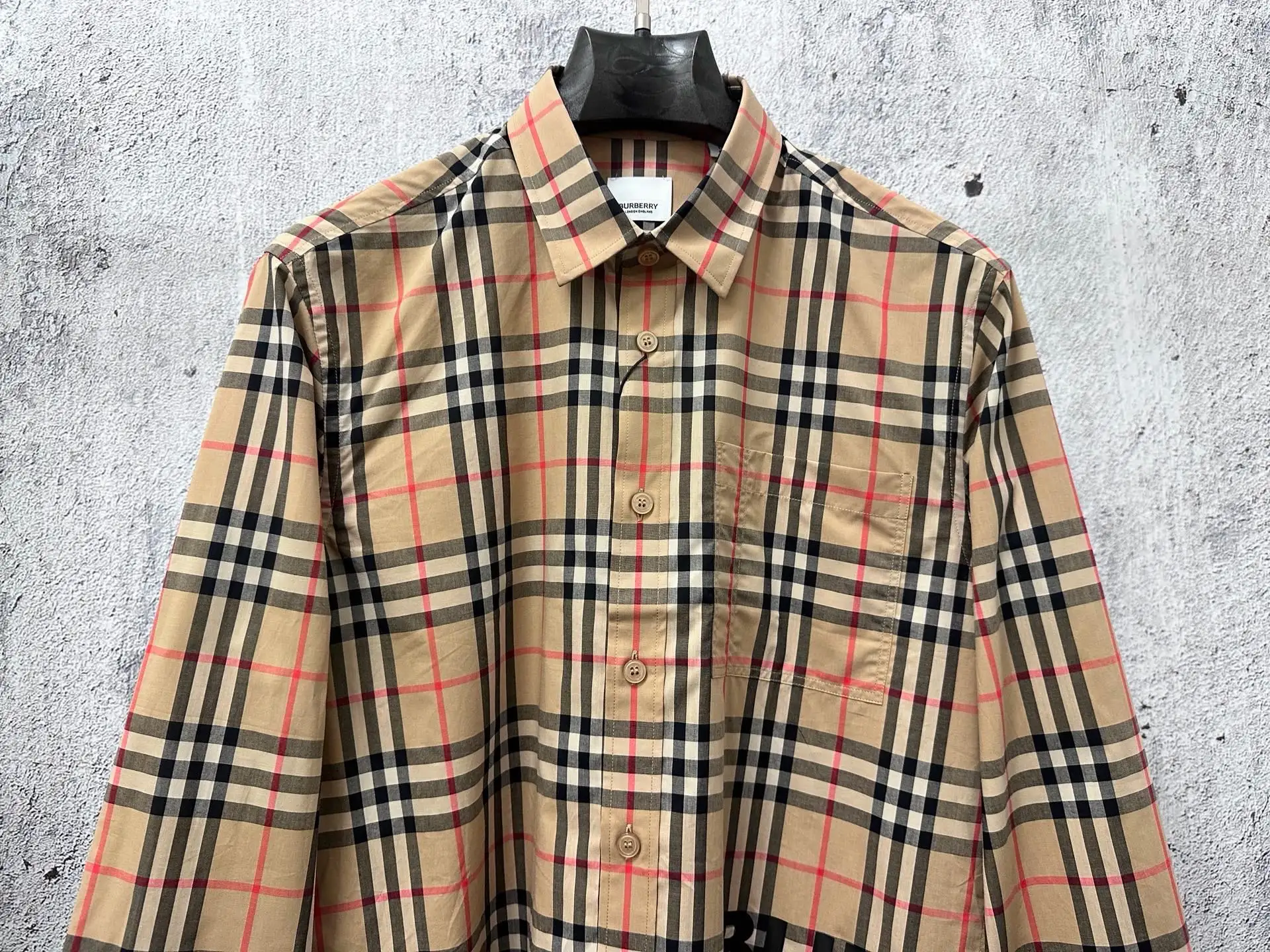 Logo Print Vintage Check Cotton Shirt D23524877 — view 4