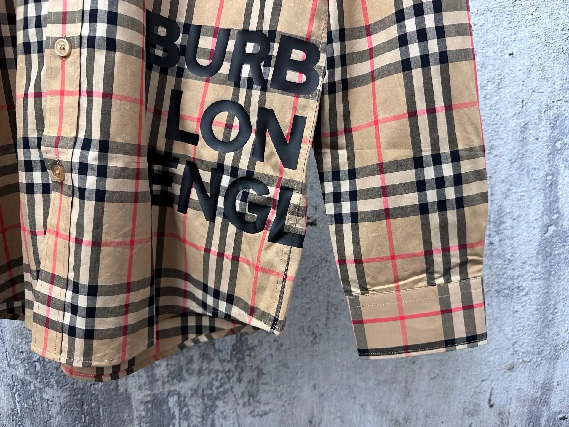 Logo Print Vintage Check Cotton Shirt D23524877 — view 5
