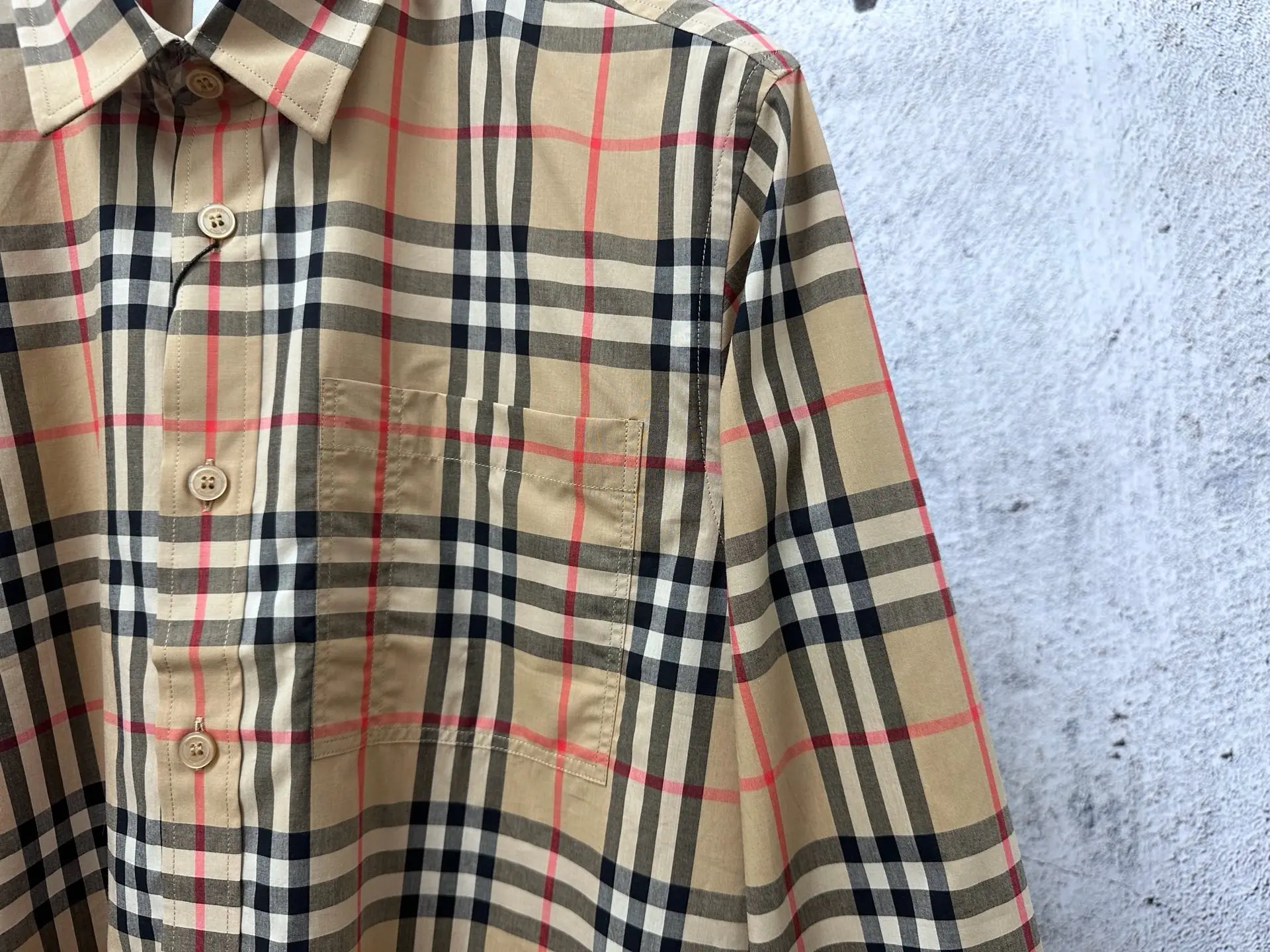 Logo Print Vintage Check Cotton Shirt D23524877 — view 6