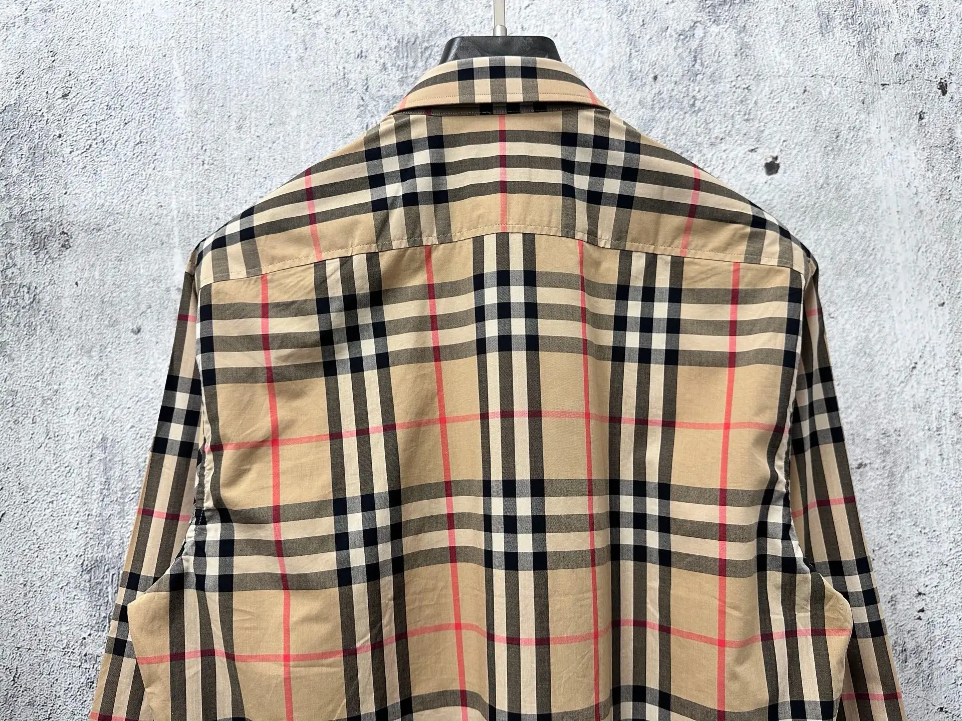 Logo Patch Check Cotton Shirt D23524876 — view 7