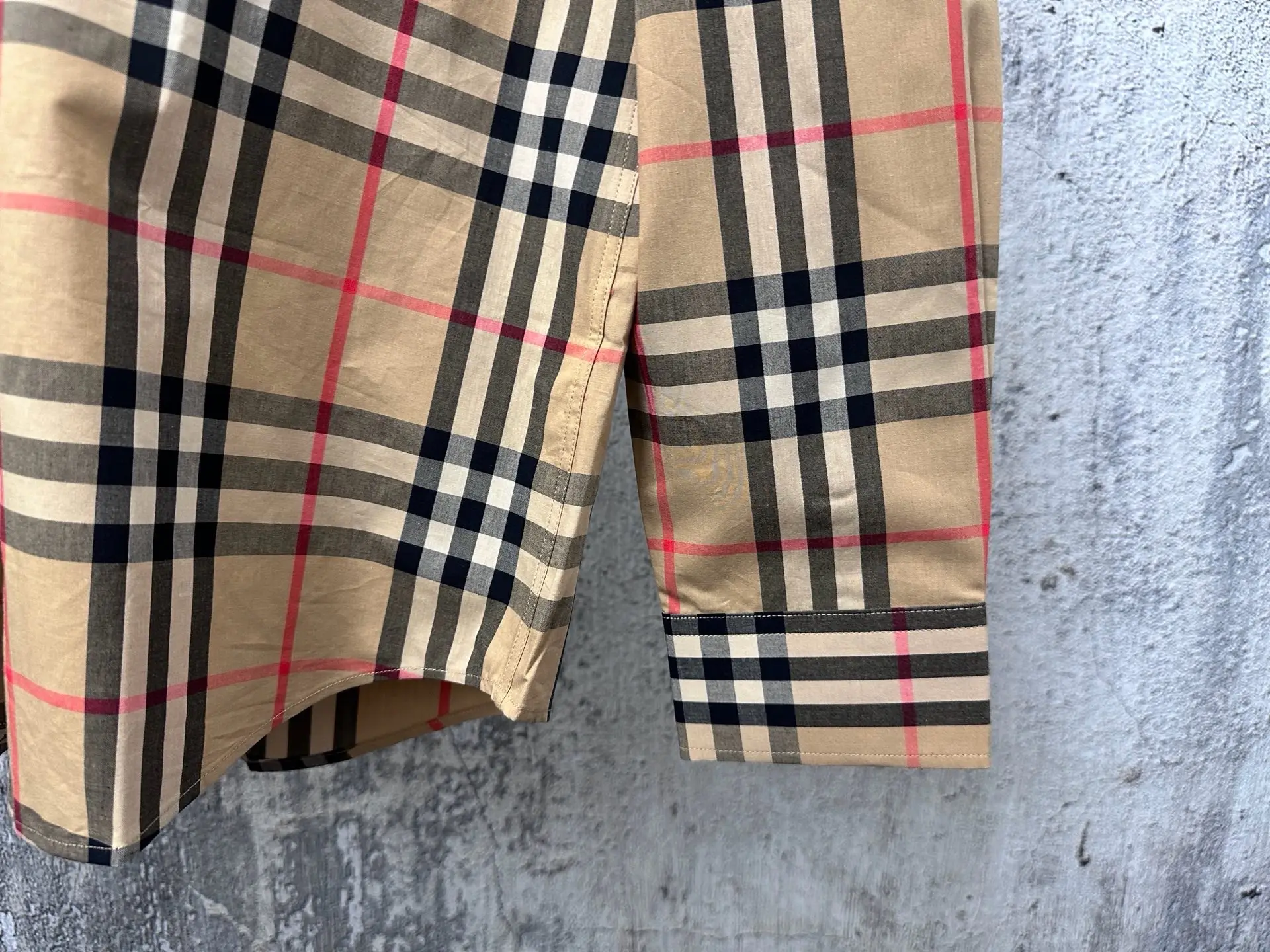 Logo Patch Check Cotton Shirt D23524876 — view 8