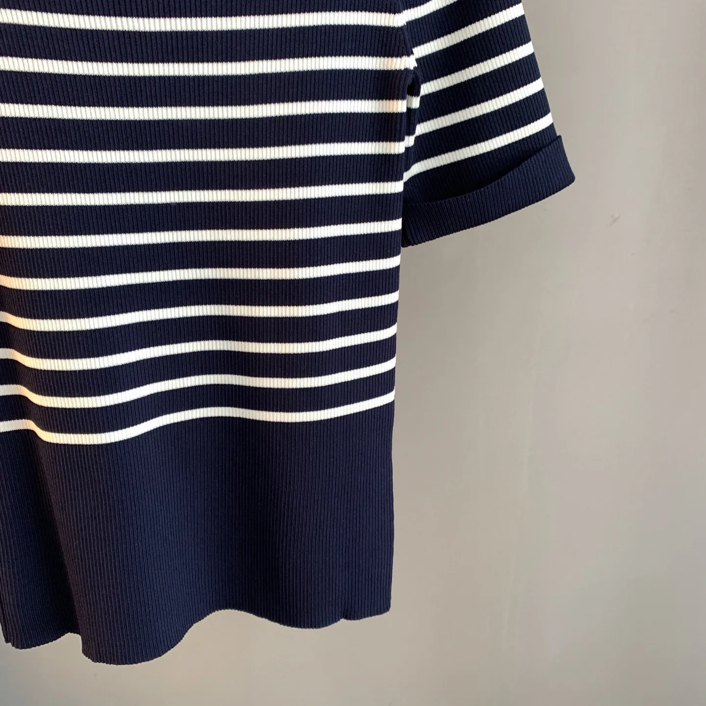 Striped Logo Ribbed Knit Top D23524198 — view 10