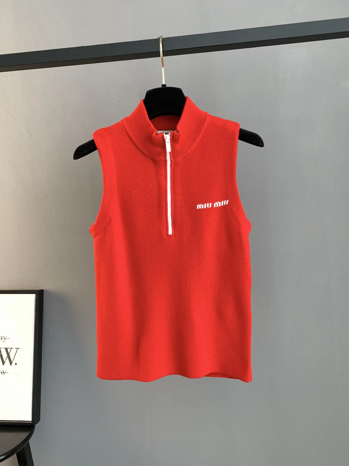 Logo-Embroidered Half-Zip Knit Vest D23524058