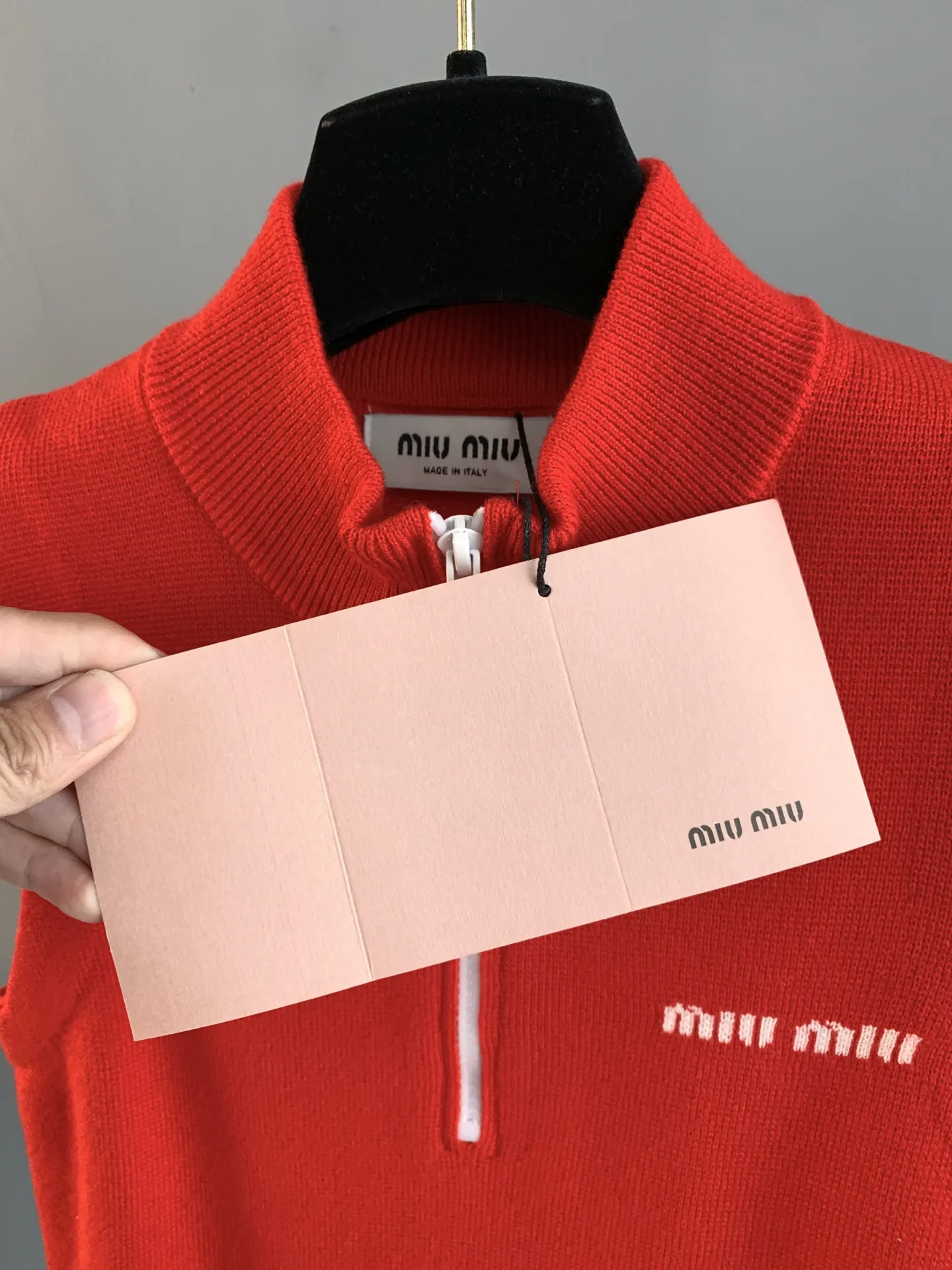 Logo-Embroidered Half-Zip Knit Vest D23524058 — view 9