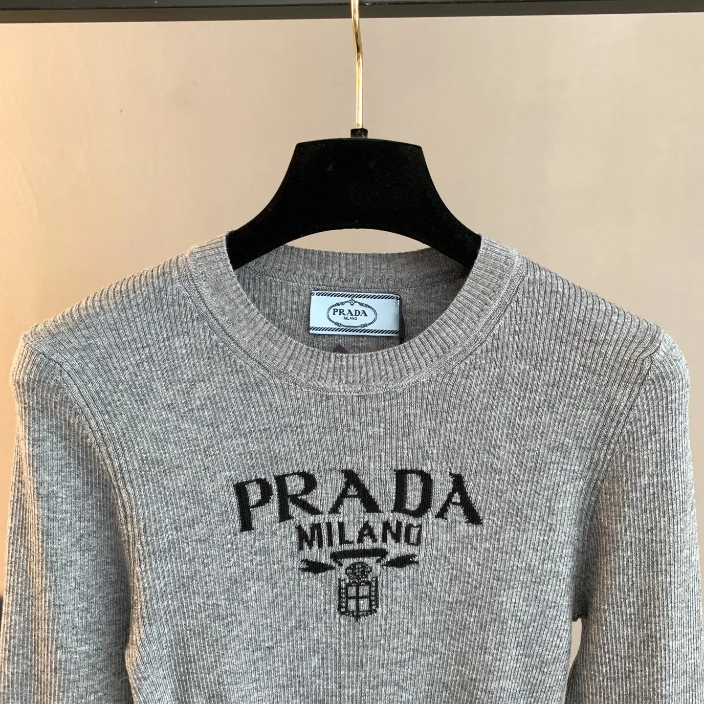 Logo Intarsia Ribbed Merino Wool Sweater D23524193 — view 3