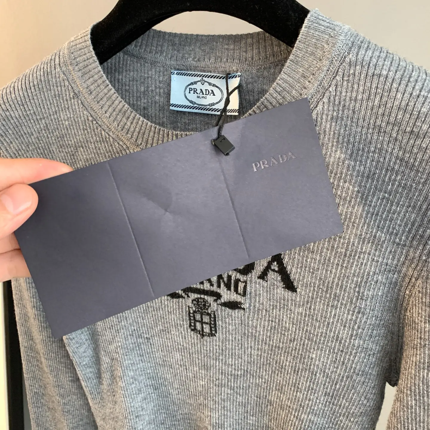Logo Intarsia Ribbed Merino Wool Sweater D23524193 — view 5