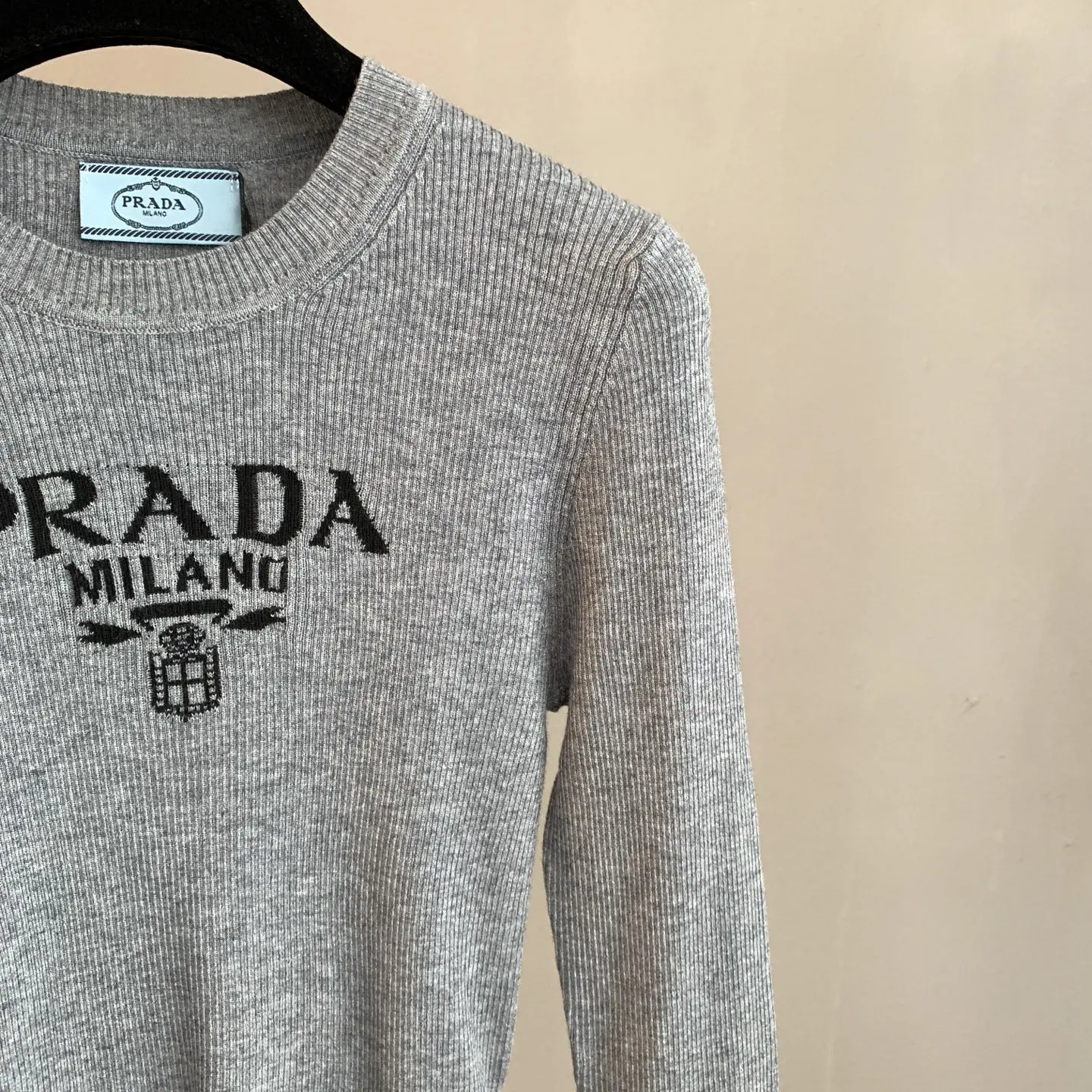Logo Intarsia Ribbed Merino Wool Sweater D23524193 — view 6