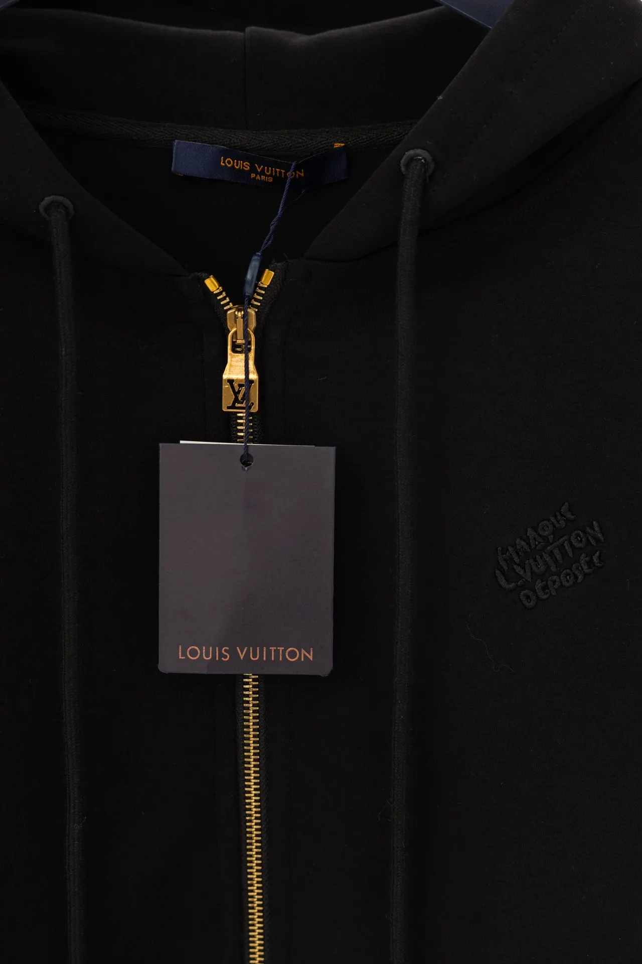 Logo Embroidered Zip-Up Hoodie with Pearl Details D24021202 — view 8