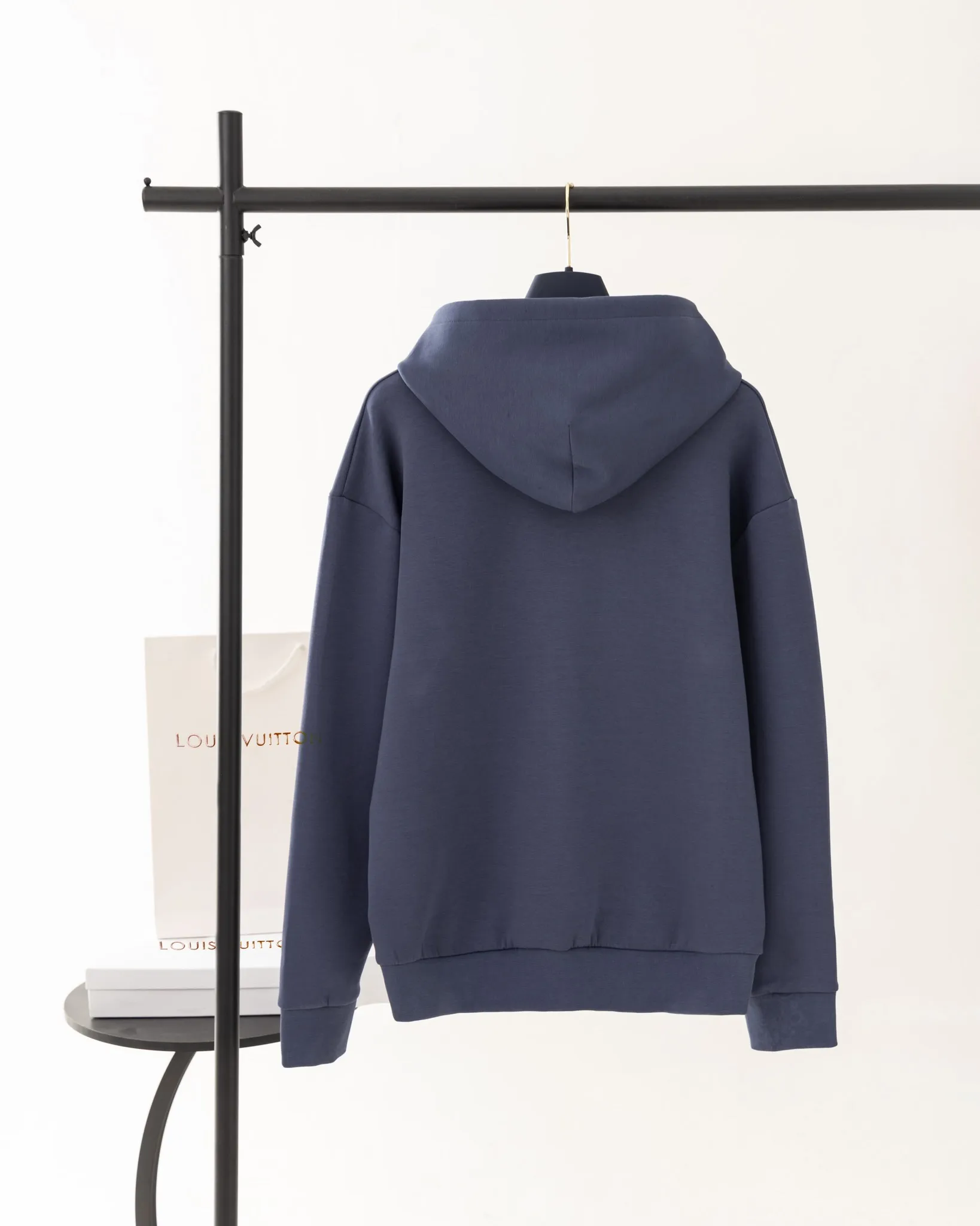 Logo Embroidered Zip-Up Hoodie with Pearl Details D24021200 — view 2